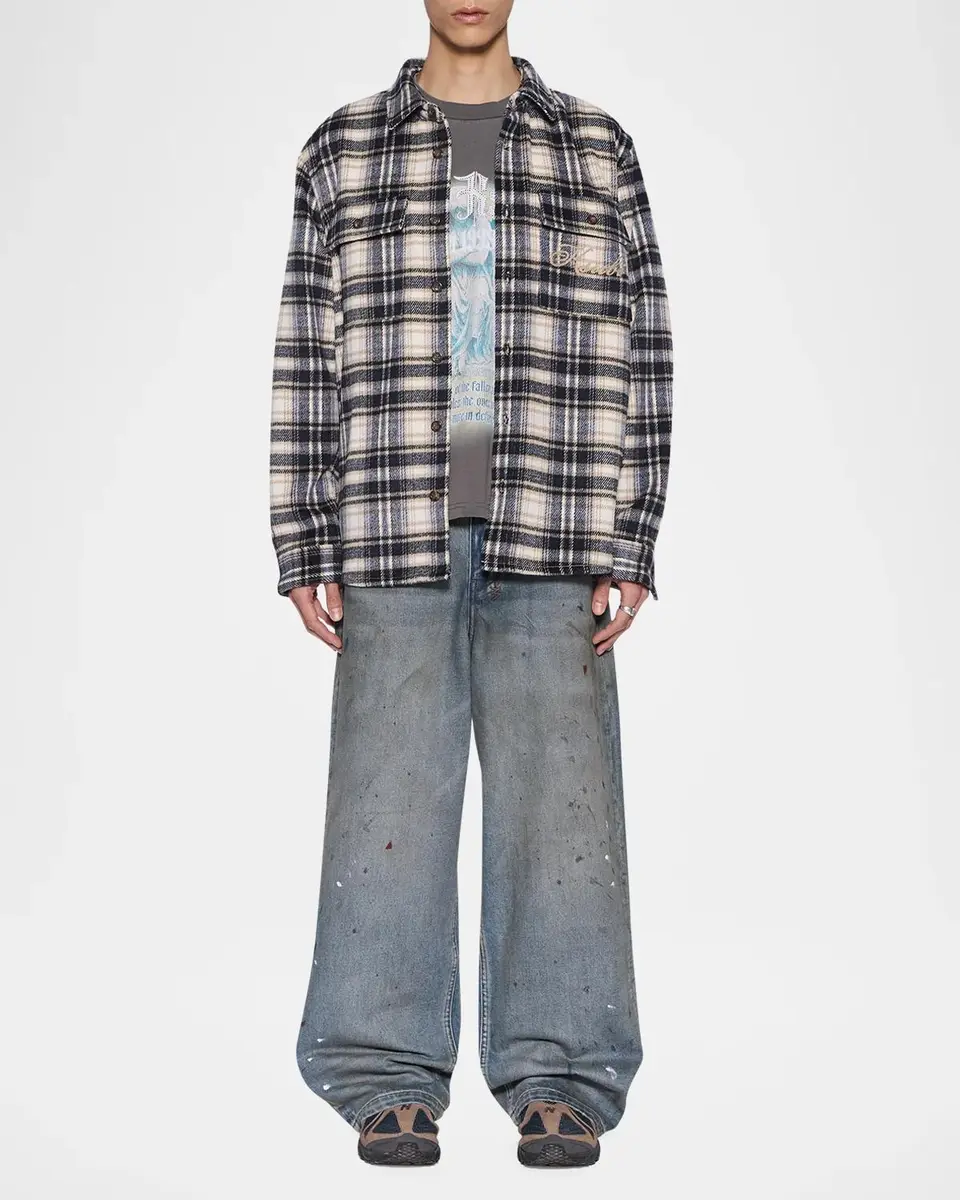 Ksubi Men's Signed Rosebowl Check Logo Flannel Button-Down Shirt | Thumbnail 2 Ksubi Men's Signed Rosebowl Check Logo Flannel Button-Down Shirt | Thumbnail 2