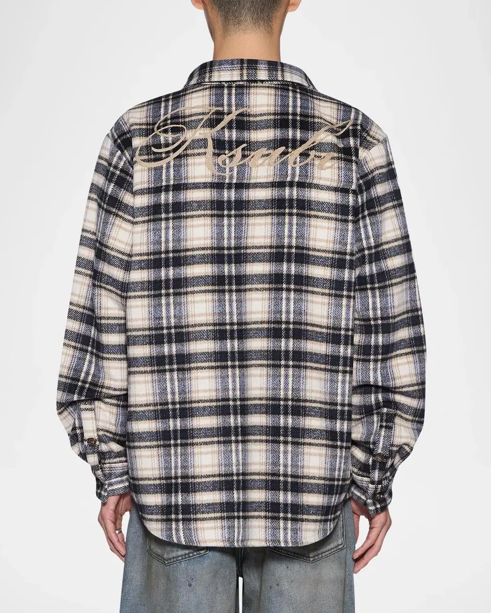 Ksubi Men's Signed Rosebowl Check Logo Flannel Button-Down Shirt | Thumbnail 3 Ksubi Men's Signed Rosebowl Check Logo Flannel Button-Down Shirt | Thumbnail 3