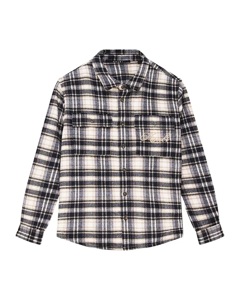 Ksubi Men's Signed Rosebowl Check Logo Flannel Button-Down Shirt