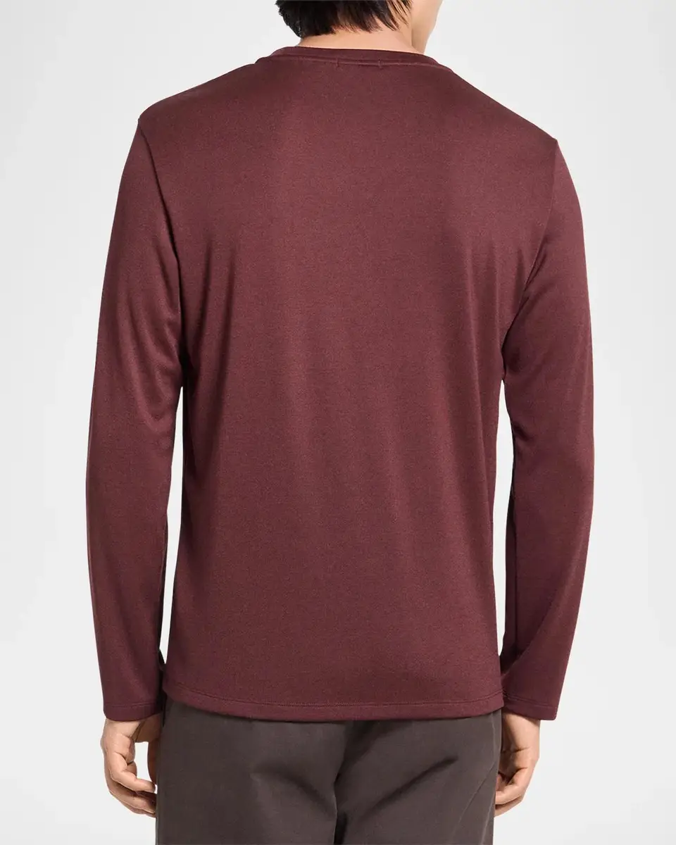 Theory Essential Long-Sleeved Crewneck T-Shirt | Thumbnail 3 Theory Essential Long-Sleeved Crewneck T-Shirt | Thumbnail 3