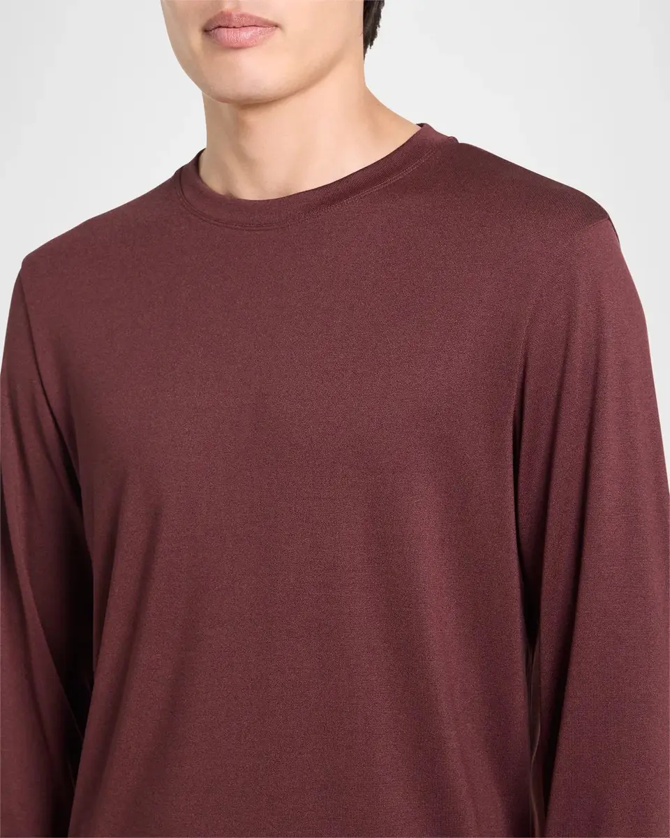 Theory Essential Long-Sleeved Crewneck T-Shirt | Thumbnail 5 Theory Essential Long-Sleeved Crewneck T-Shirt | Thumbnail 5