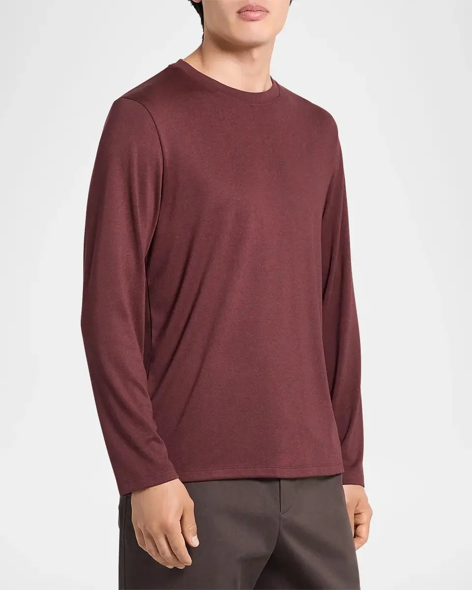 Theory Essential Long-Sleeved Crewneck T-Shirt | Thumbnail 6 Theory Essential Long-Sleeved Crewneck T-Shirt | Thumbnail 6
