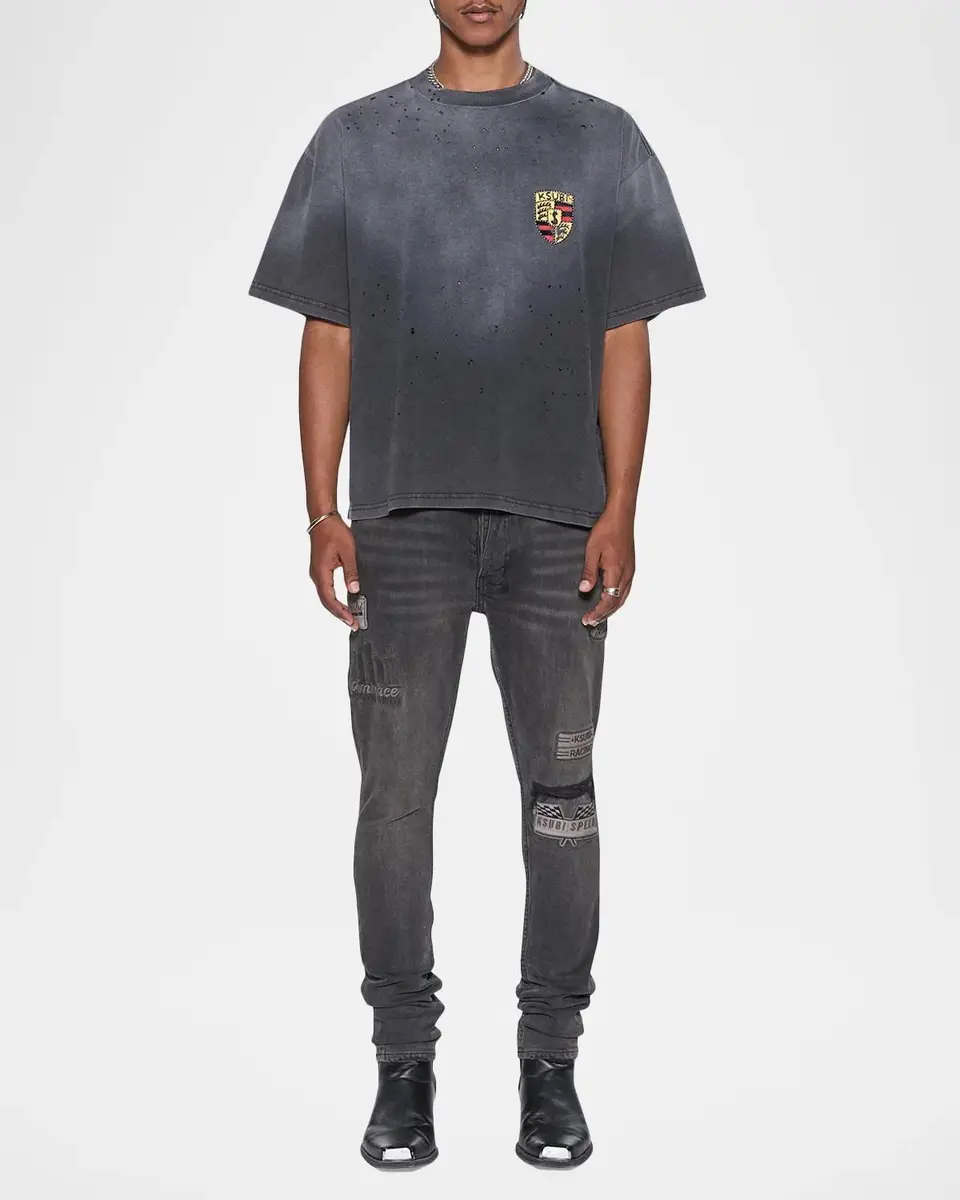 Ksubi Men's Van Winkle Graphite Racer Skinny Jeans | Thumbnail 2 Ksubi Men's Van Winkle Graphite Racer Skinny Jeans | Thumbnail 2