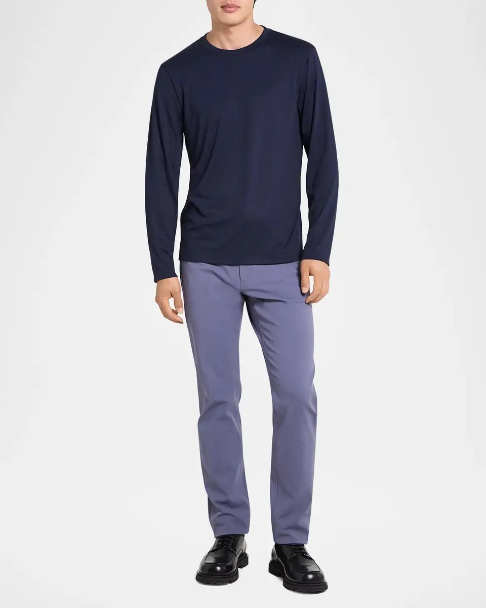 Theory Essential Long-Sleeved Crewneck T-Shirt | Thumbnail 2 Theory Essential Long-Sleeved Crewneck T-Shirt | Thumbnail 2
