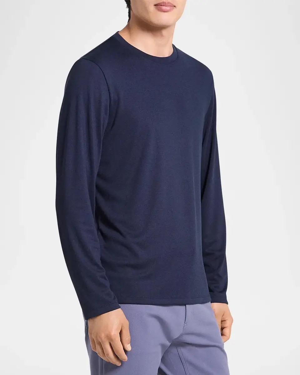 Theory Essential Long-Sleeved Crewneck T-Shirt | Thumbnail 6 Theory Essential Long-Sleeved Crewneck T-Shirt | Thumbnail 6