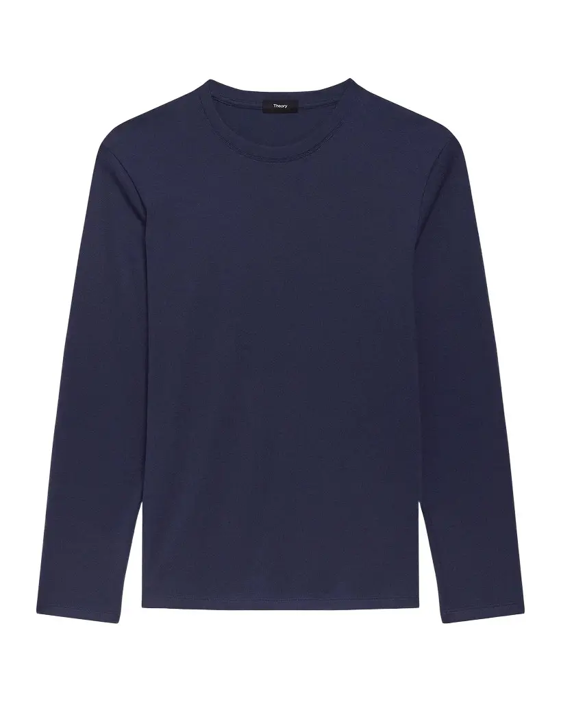 Theory Essential Long-Sleeved Crewneck T-Shirt
