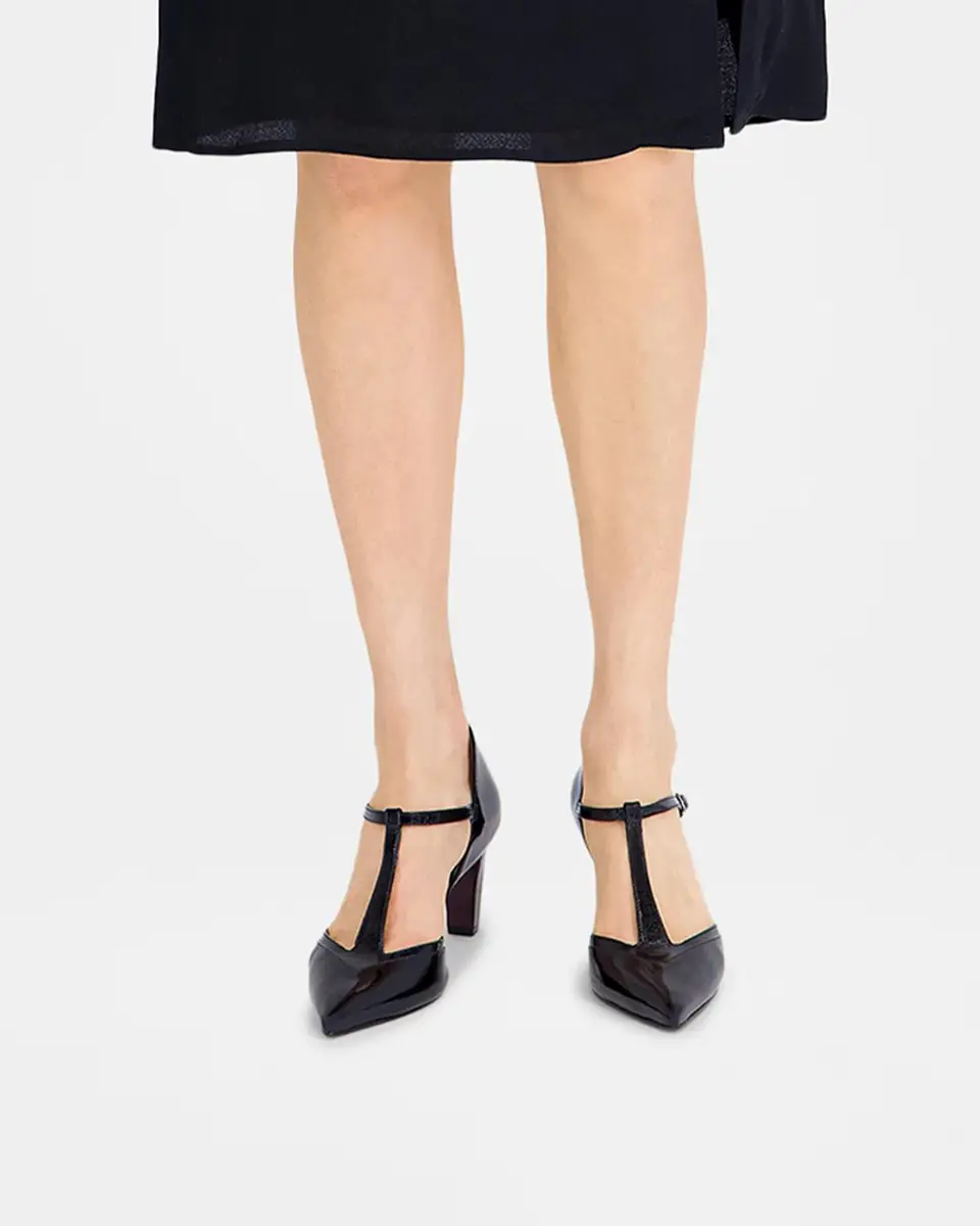 Bernardo 70mm Gianna Leather T-Strap Pumps | Thumbnail 2 Bernardo 70mm Gianna Leather T-Strap Pumps | Thumbnail 2