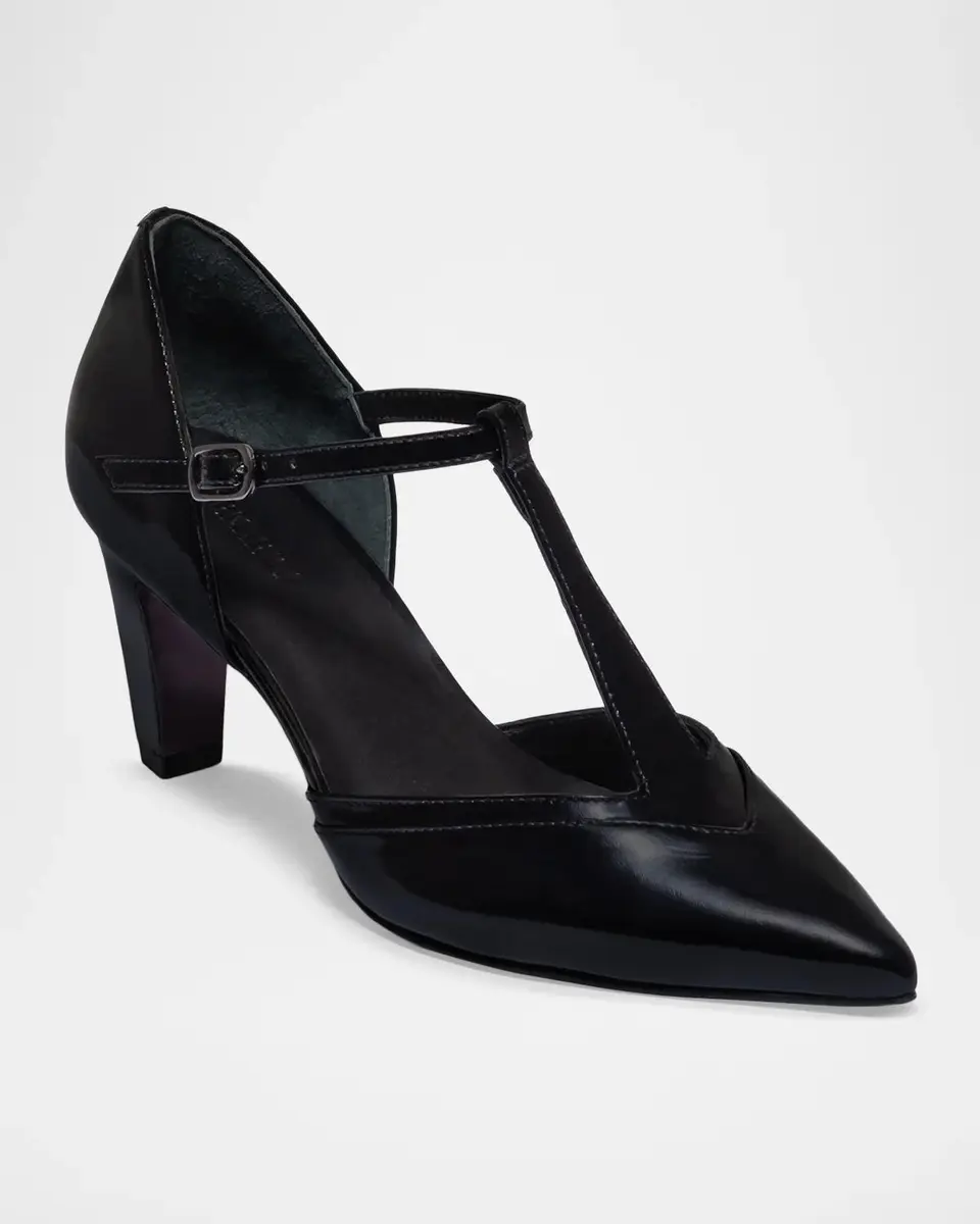 Bernardo 70mm Gianna Leather T-Strap Pumps | Thumbnail 3 Bernardo 70mm Gianna Leather T-Strap Pumps | Thumbnail 3