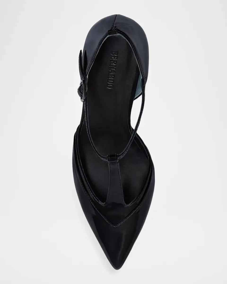 Bernardo 70mm Gianna Leather T-Strap Pumps | Thumbnail 4 Bernardo 70mm Gianna Leather T-Strap Pumps | Thumbnail 4