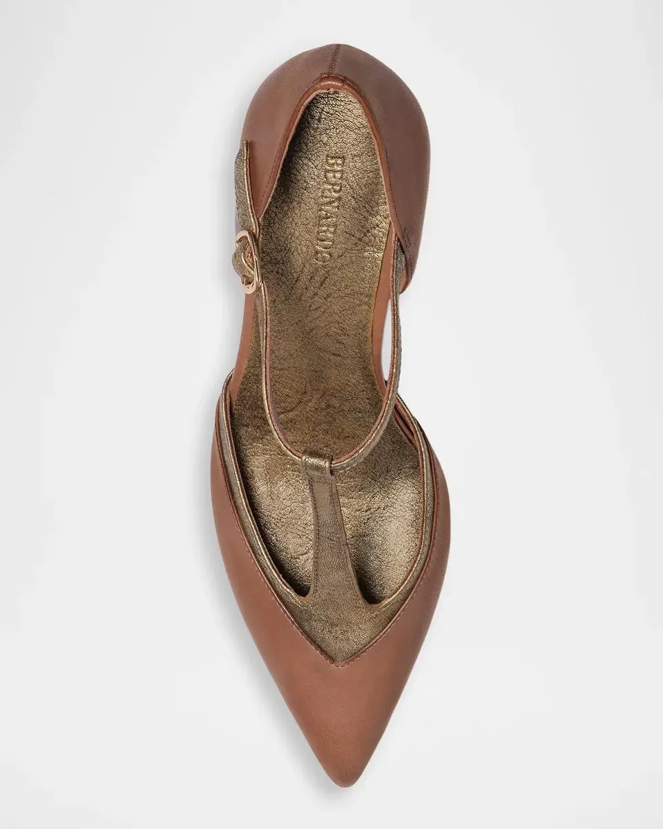 Bernardo 70mm Gianna Leather T-Strap Pumps | Thumbnail 3 Bernardo 70mm Gianna Leather T-Strap Pumps | Thumbnail 3