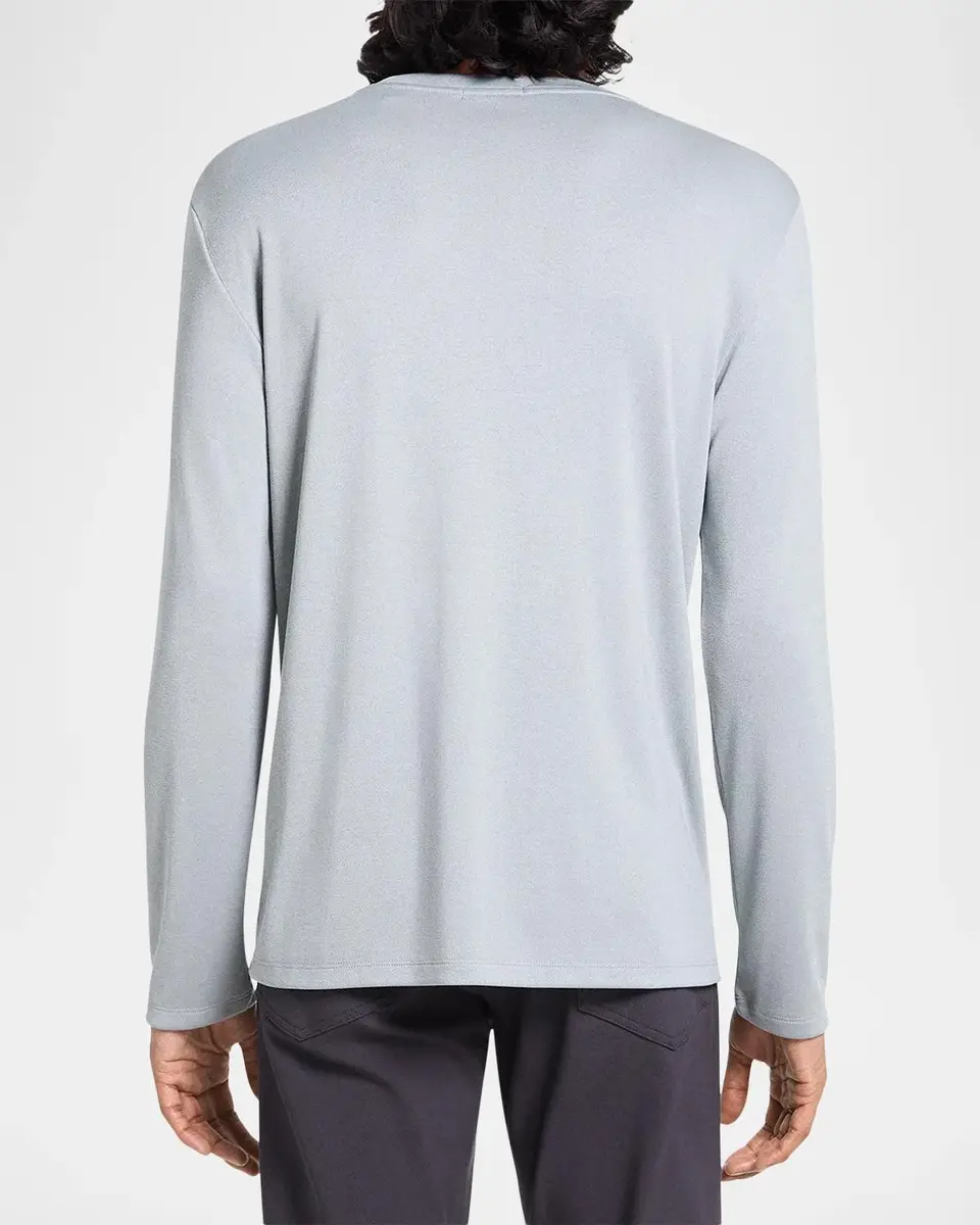 Theory Essential Long-Sleeved Crewneck T-Shirt | Thumbnail 3 Theory Essential Long-Sleeved Crewneck T-Shirt | Thumbnail 3