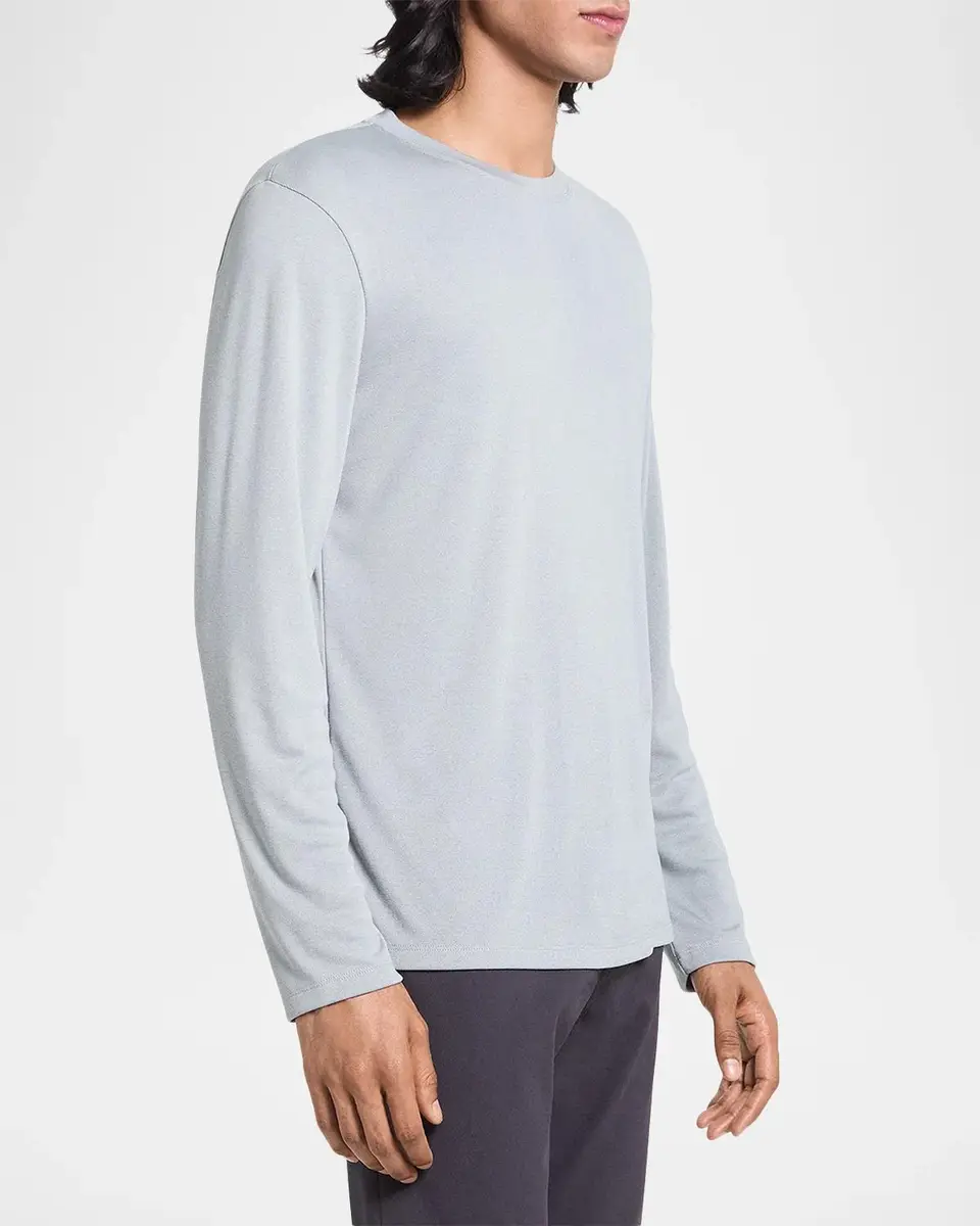 Theory Essential Long-Sleeved Crewneck T-Shirt | Thumbnail 6 Theory Essential Long-Sleeved Crewneck T-Shirt | Thumbnail 6