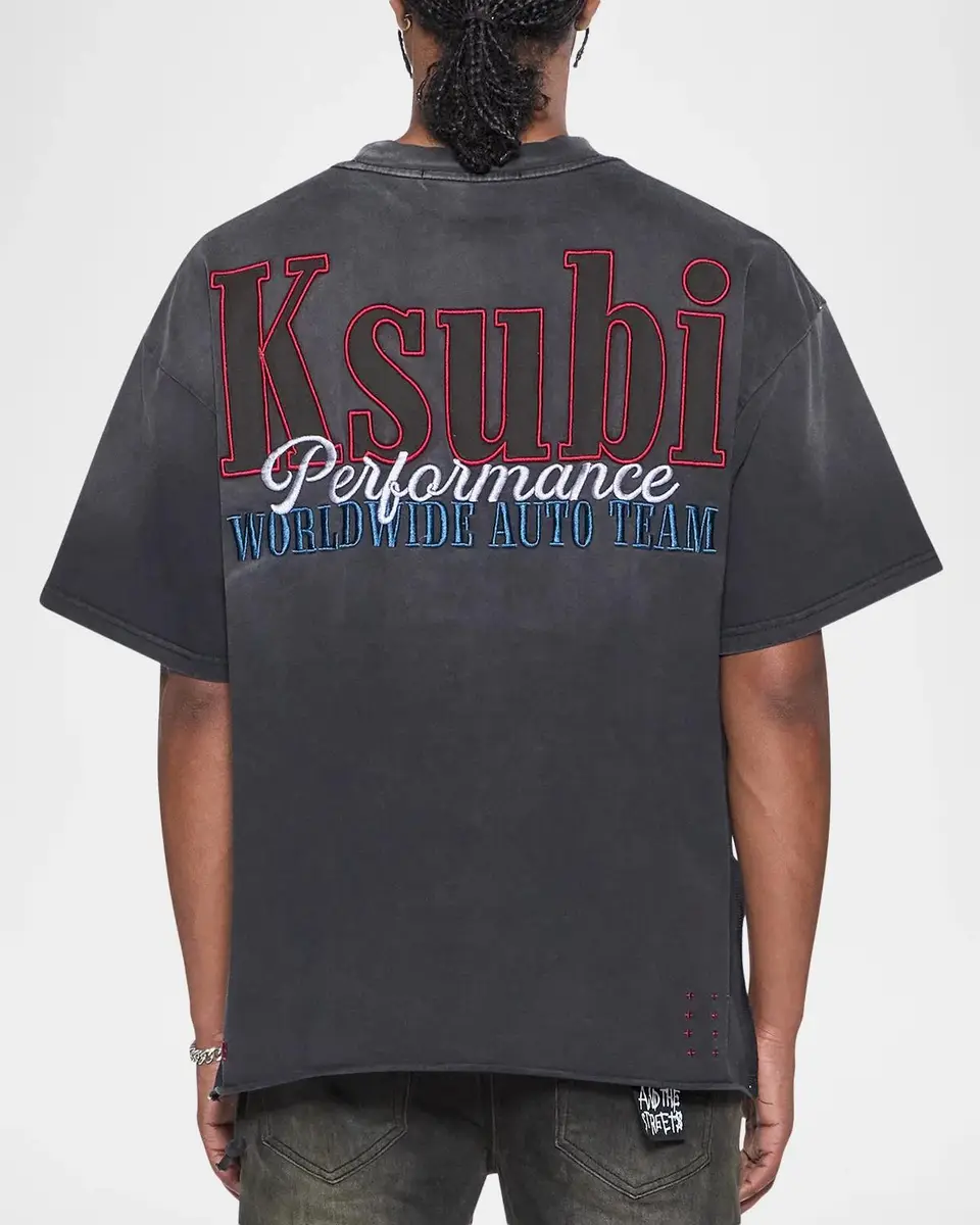 Ksubi Men's Drop Shoulder Faded Cotton Jersey T-Shirt | Thumbnail 3 Ksubi Men's Drop Shoulder Faded Cotton Jersey T-Shirt | Thumbnail 3