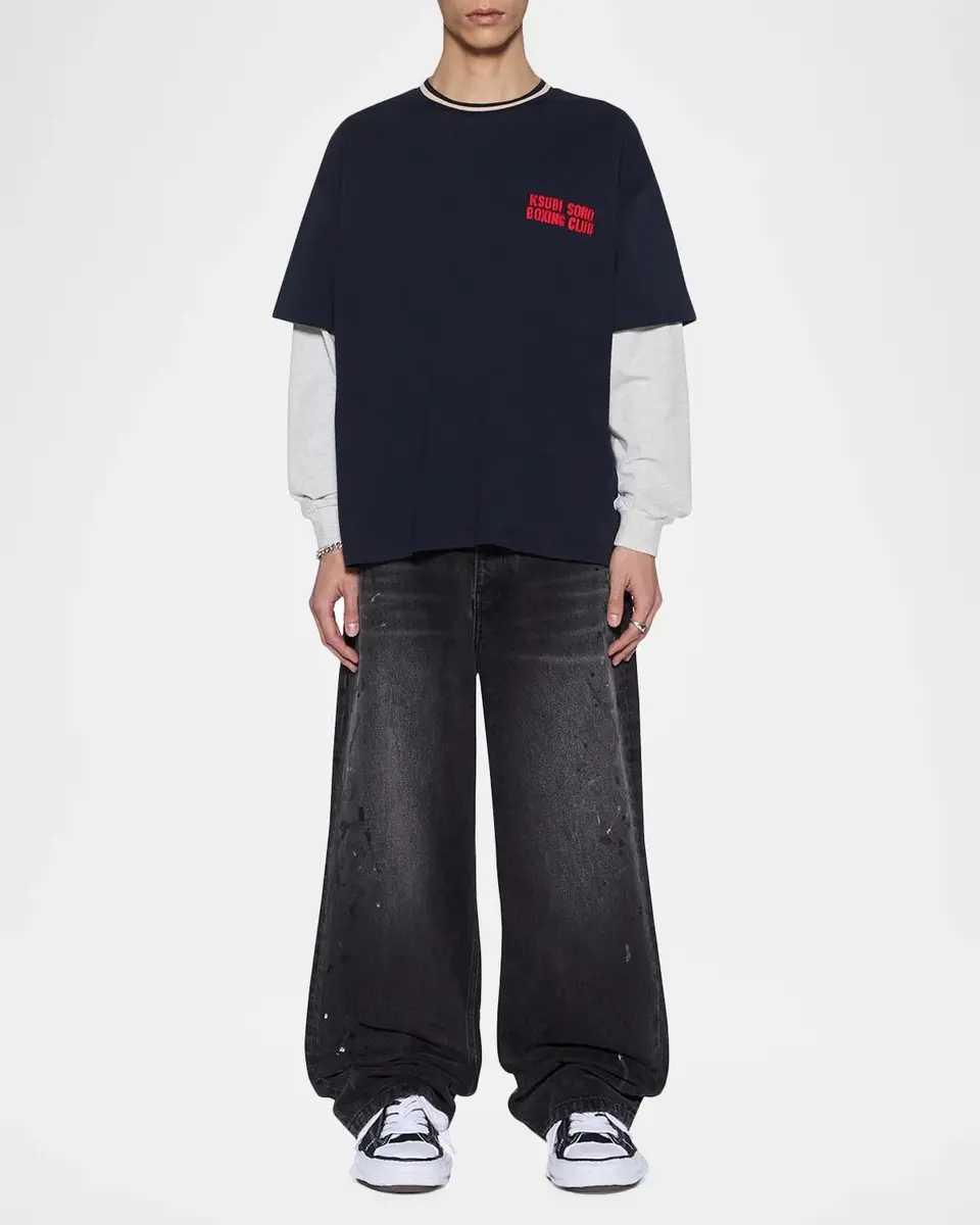 Ksubi Men's Layered Cotton Long Sleeve T-Shirt | Thumbnail 2 Ksubi Men's Layered Cotton Long Sleeve T-Shirt | Thumbnail 2