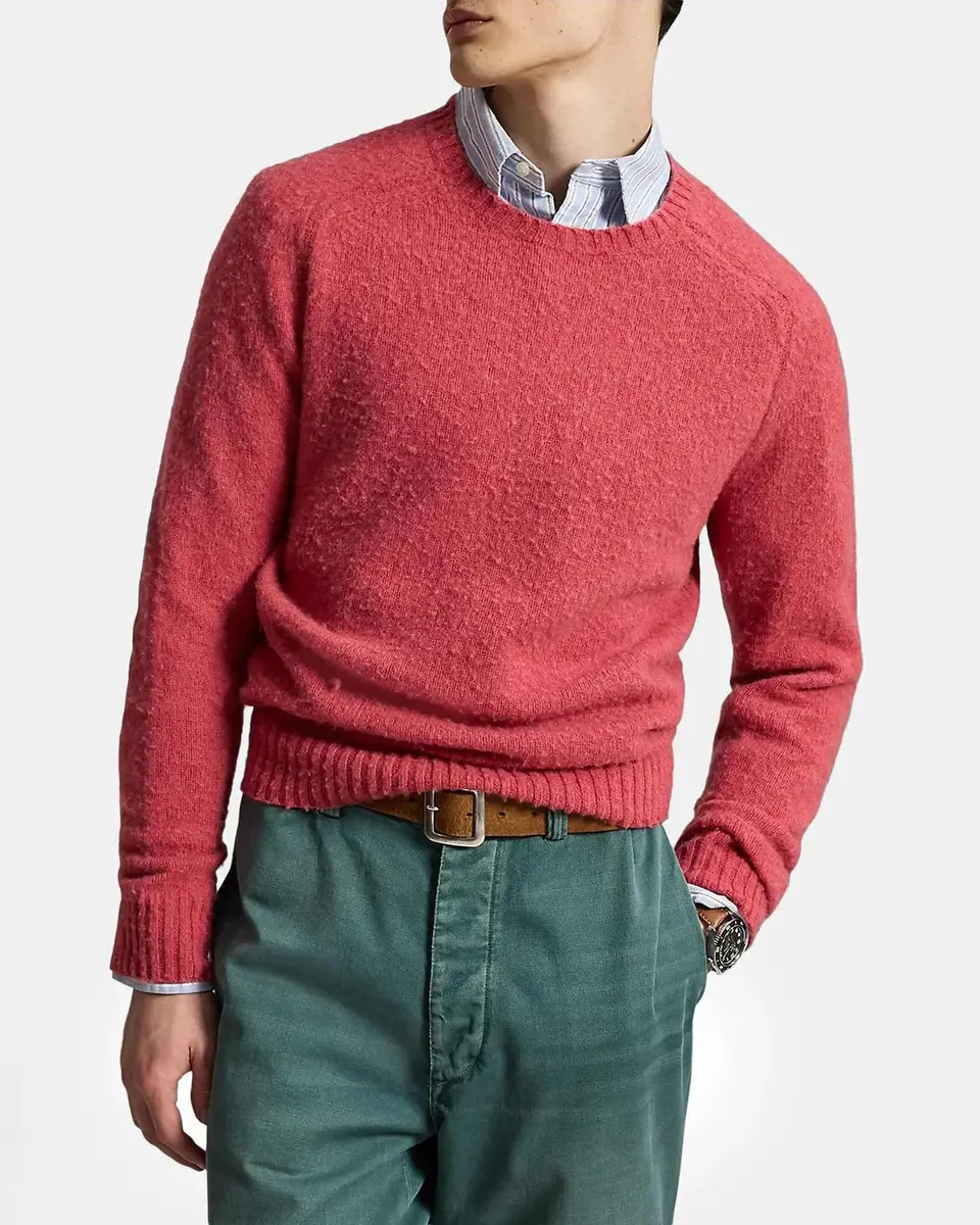 Polo Ralph Lauren Men's Suede-Patch Wool-Cashmere Sweater | Thumbnail 4