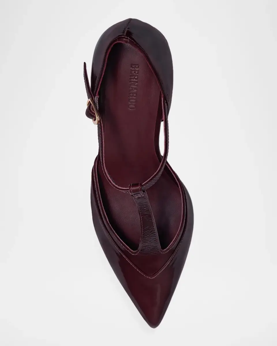 Bernardo 70mm Gianna Leather T-Strap Pumps | Thumbnail 3 Bernardo 70mm Gianna Leather T-Strap Pumps | Thumbnail 3