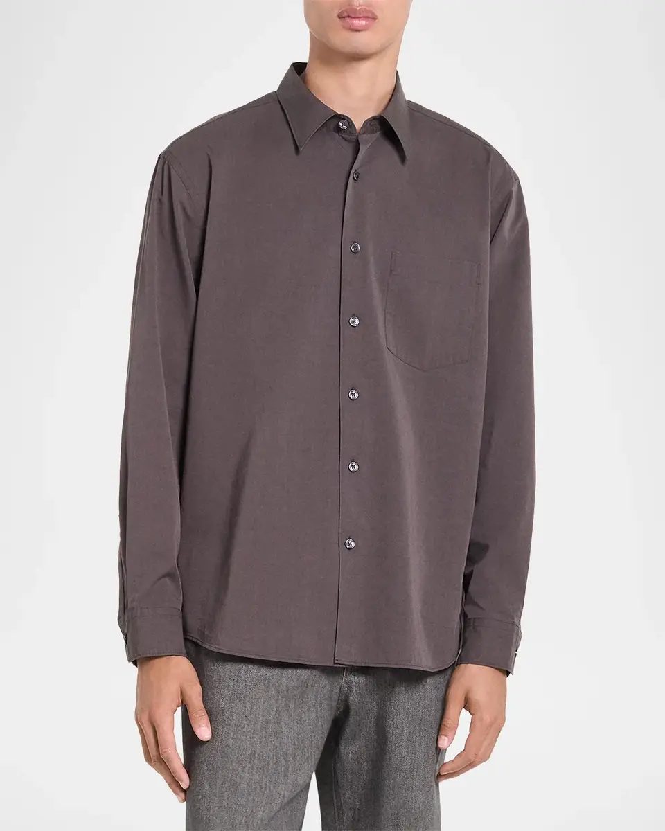 Theory Men's Weekend Button-Front Shirt | Thumbnail 4