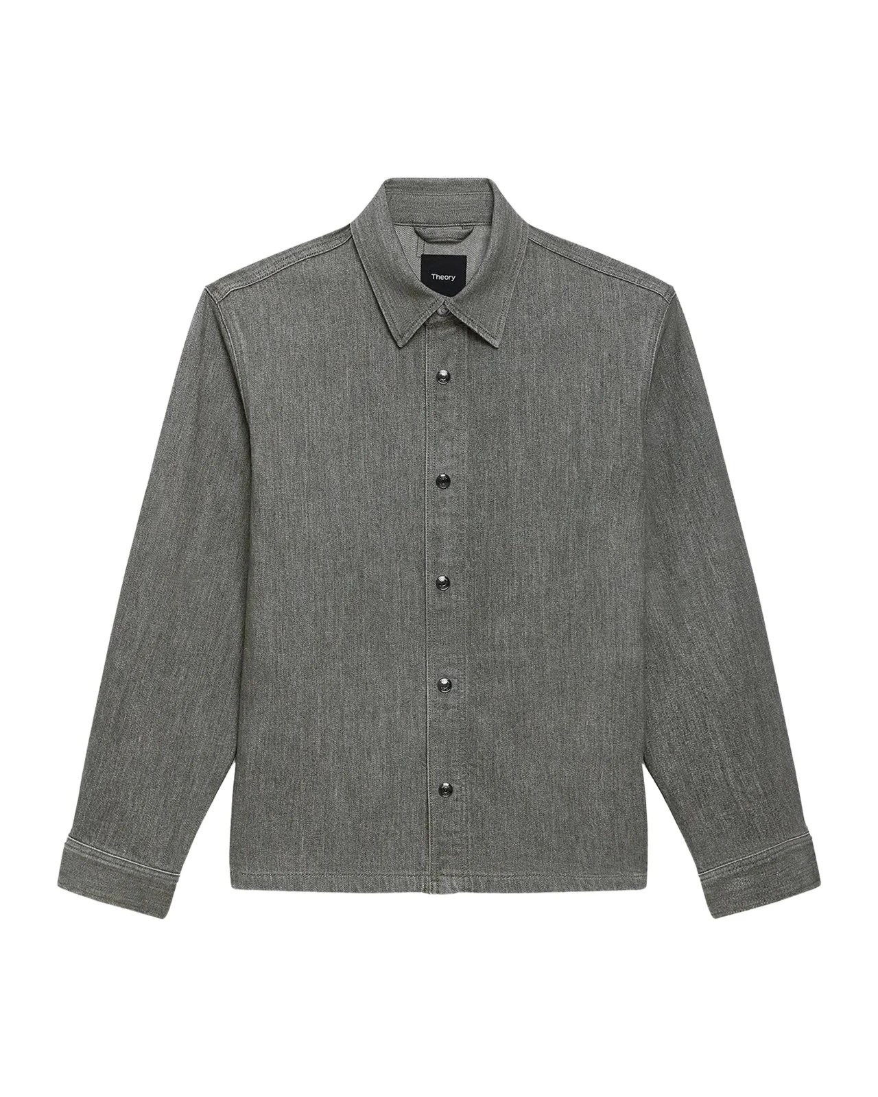 Men's Grey-Wash Denim Overshirt Men's Grey-Wash Denim Overshirt