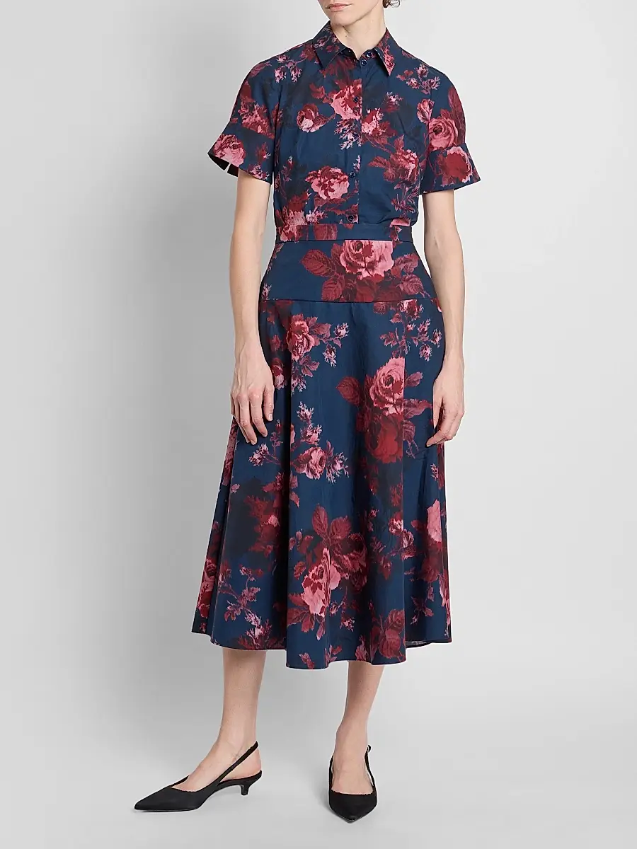 Erdem Women's Floral Cotton Button-Front Shirt | Thumbnail 2