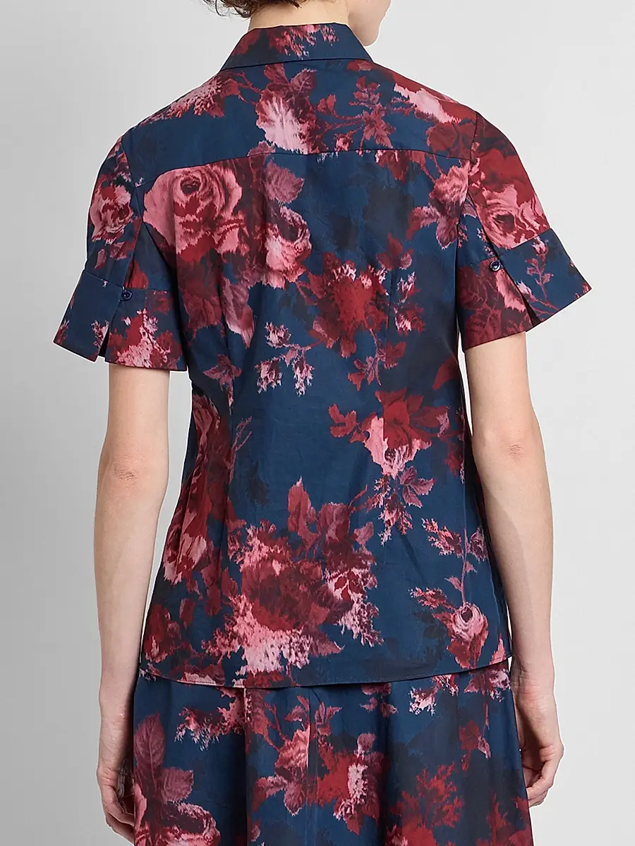 Erdem Women's Floral Cotton Button-Front Shirt | Thumbnail 3