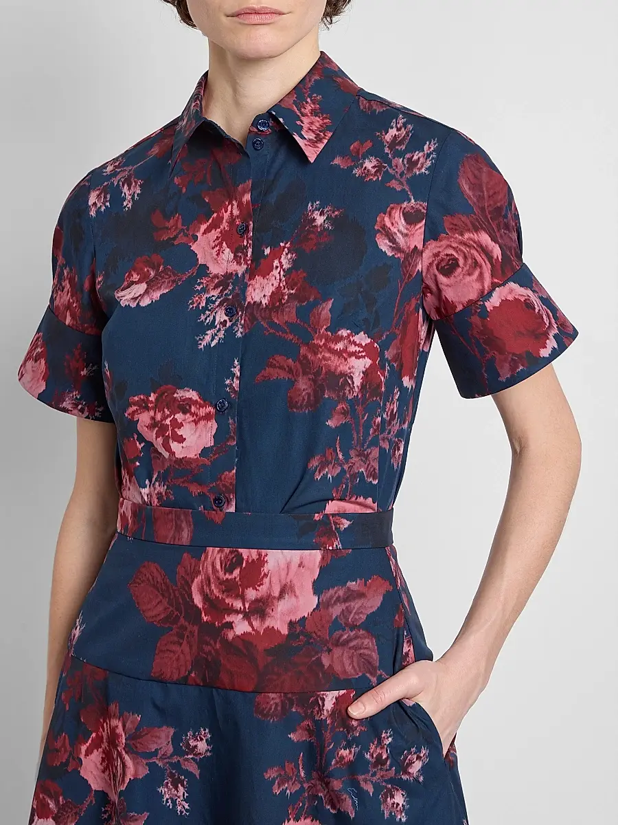 Erdem Women's Floral Cotton Button-Front Shirt | Thumbnail 5