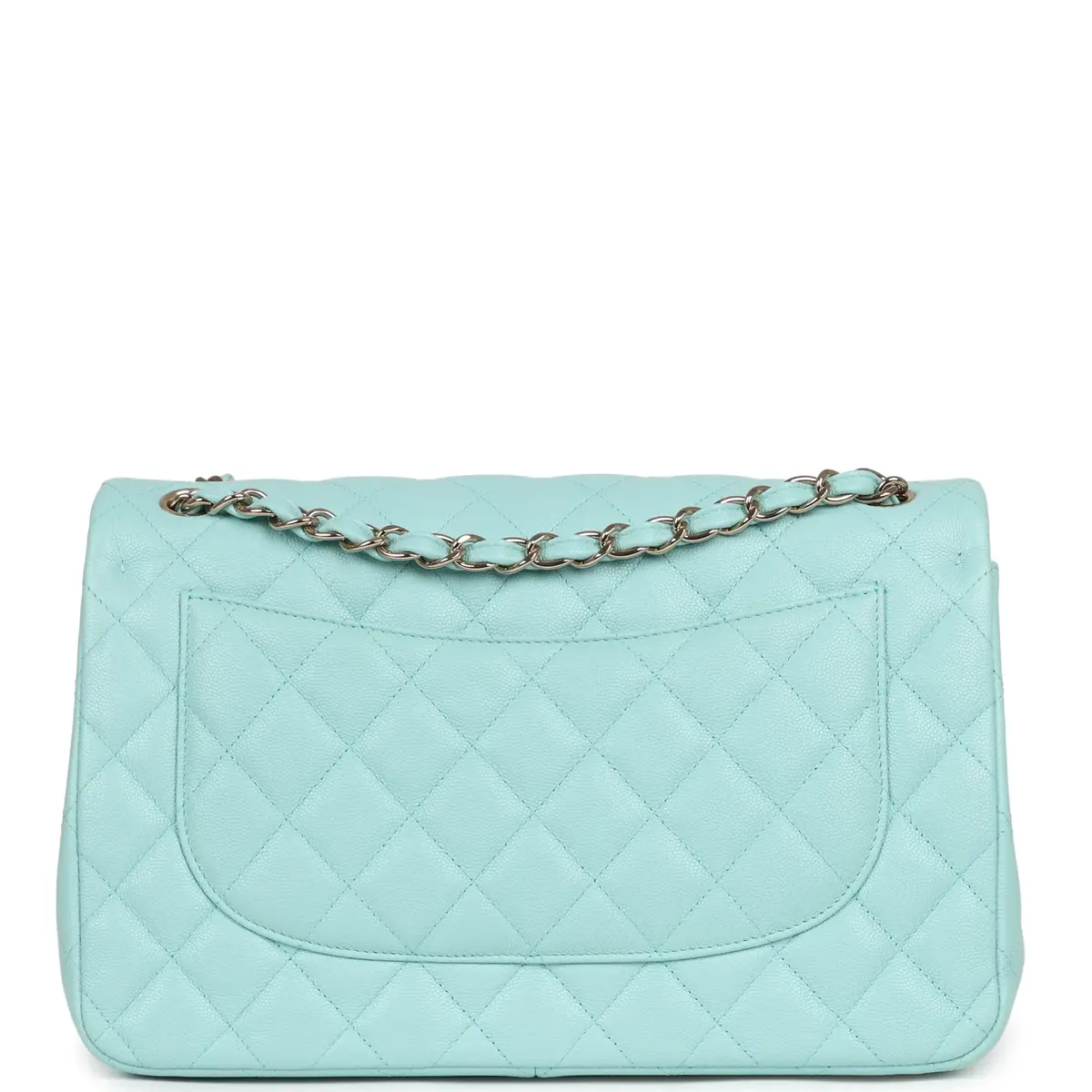 Chanel Chanel Jumbo Classic Double Flap Light Blue Caviar Light Gold Hardware | Thumbnail 4 Chanel Chanel Jumbo Classic Double Flap Light Blue Caviar Light Gold Hardware | Thumbnail 4