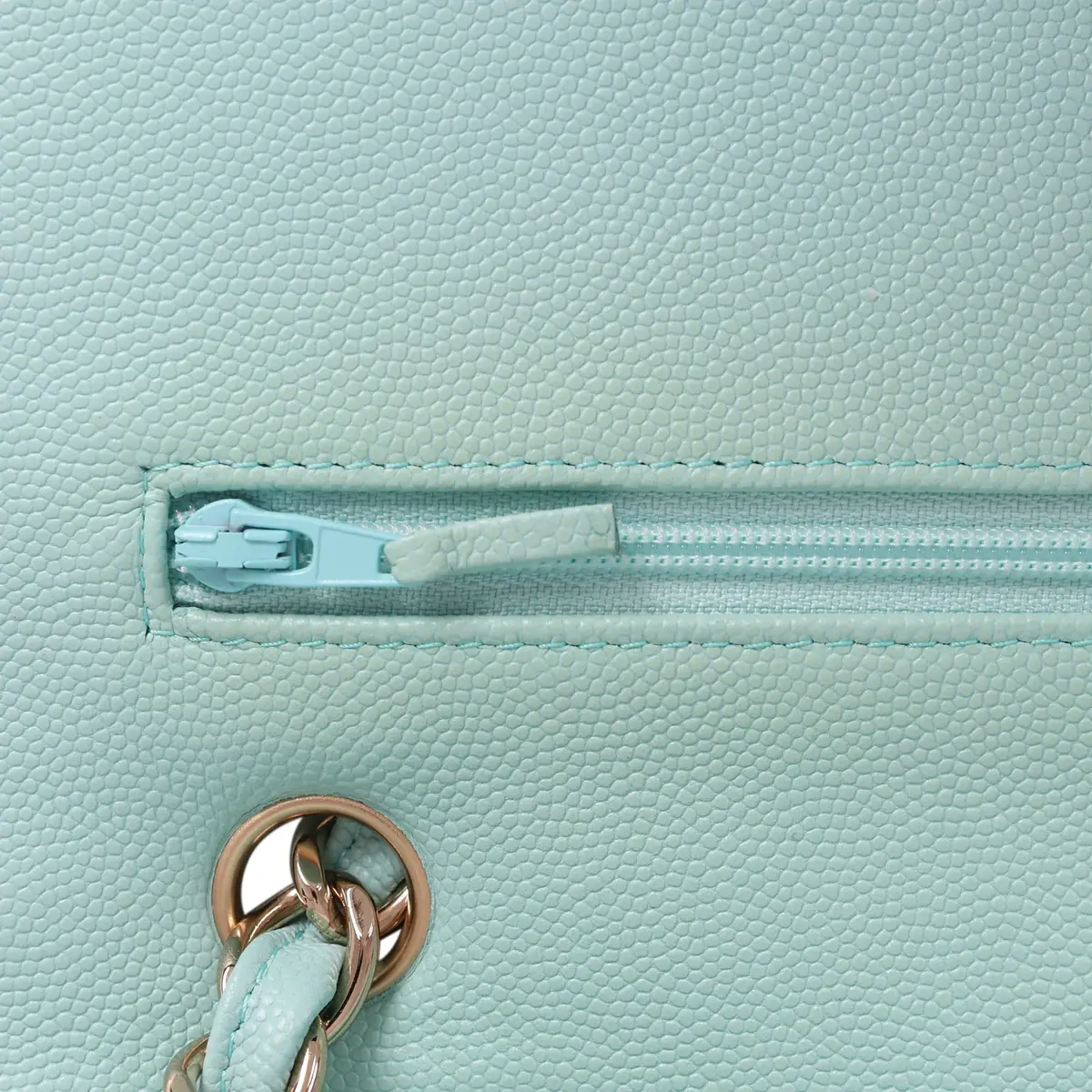 Chanel Chanel Jumbo Classic Double Flap Light Blue Caviar Light Gold Hardware | Thumbnail 8 Chanel Chanel Jumbo Classic Double Flap Light Blue Caviar Light Gold Hardware | Thumbnail 8