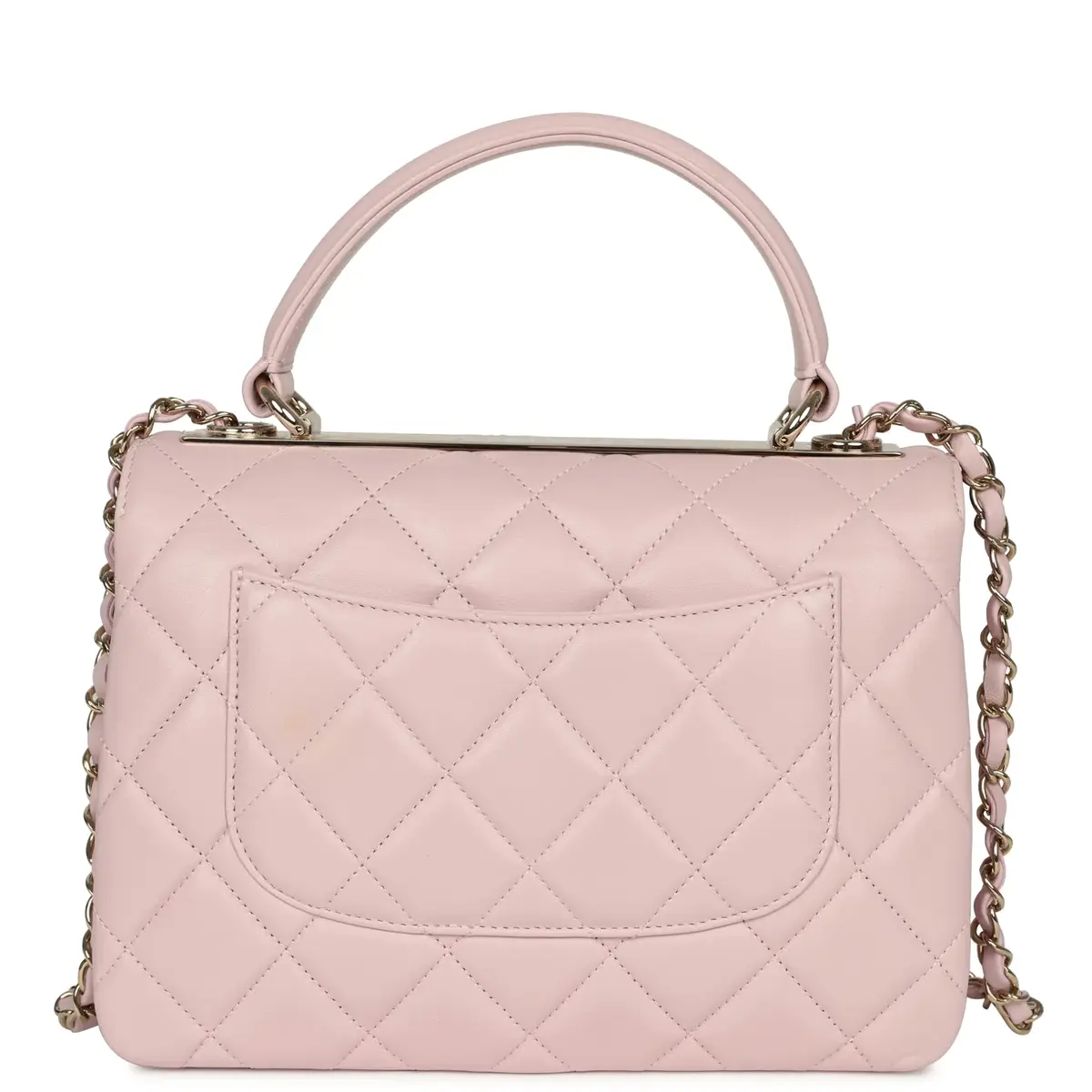 Chanel Chanel Medium Trendy CC Top Handle Flap Light Pink Lambskin Light Gold Hardware | Thumbnail 4 Chanel Chanel Medium Trendy CC Top Handle Flap Light Pink Lambskin Light Gold Hardware | Thumbnail 4
