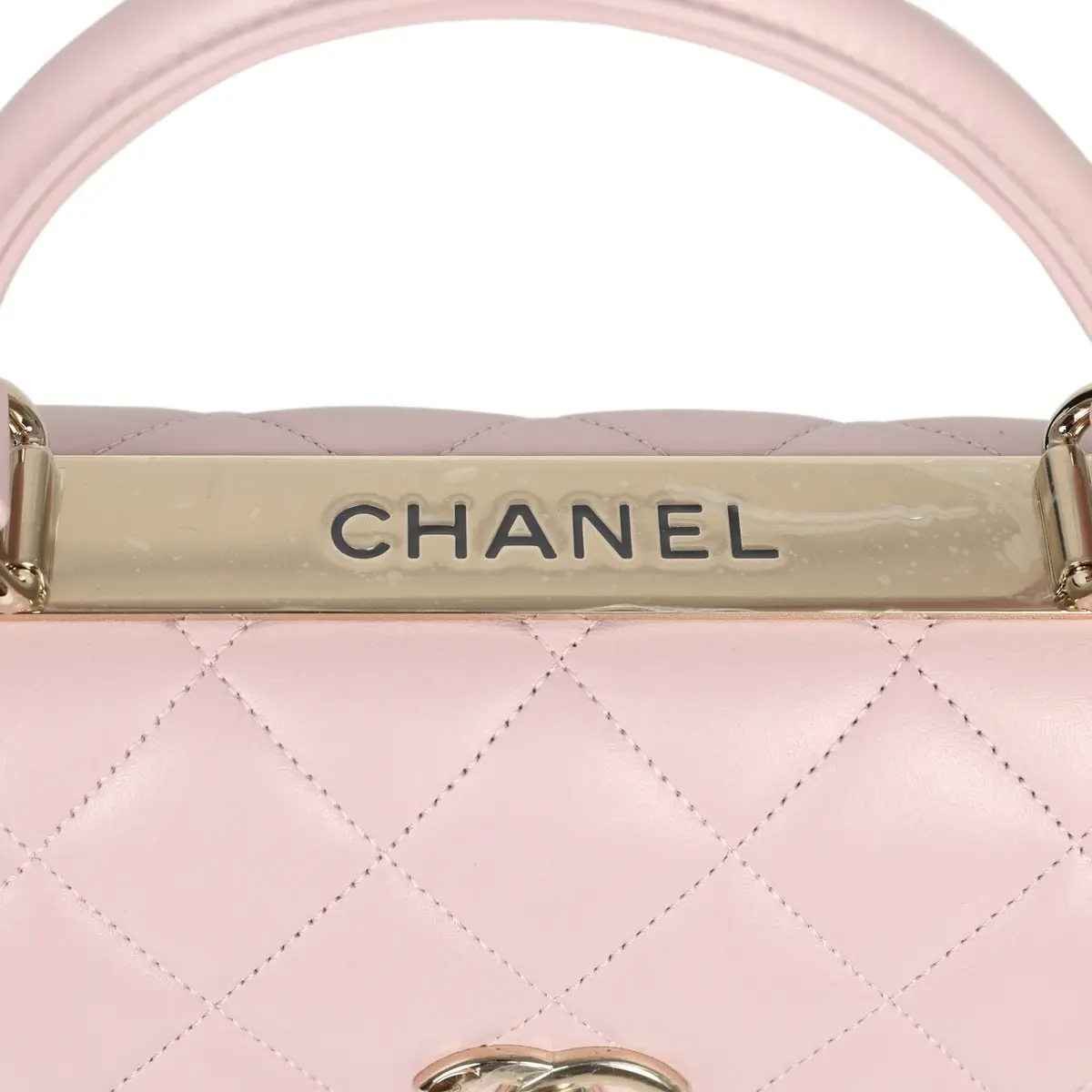 Chanel Chanel Medium Trendy CC Top Handle Flap Light Pink Lambskin Light Gold Hardware | Thumbnail 8 Chanel Chanel Medium Trendy CC Top Handle Flap Light Pink Lambskin Light Gold Hardware | Thumbnail 8