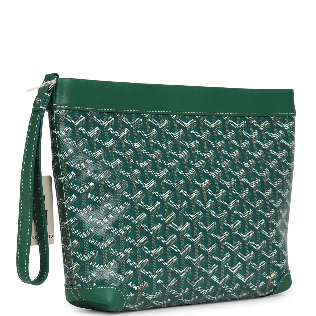 goyard Goyard Goyardine Canvas Green Conti Pouch Palladium Hardware | Thumbnail 2