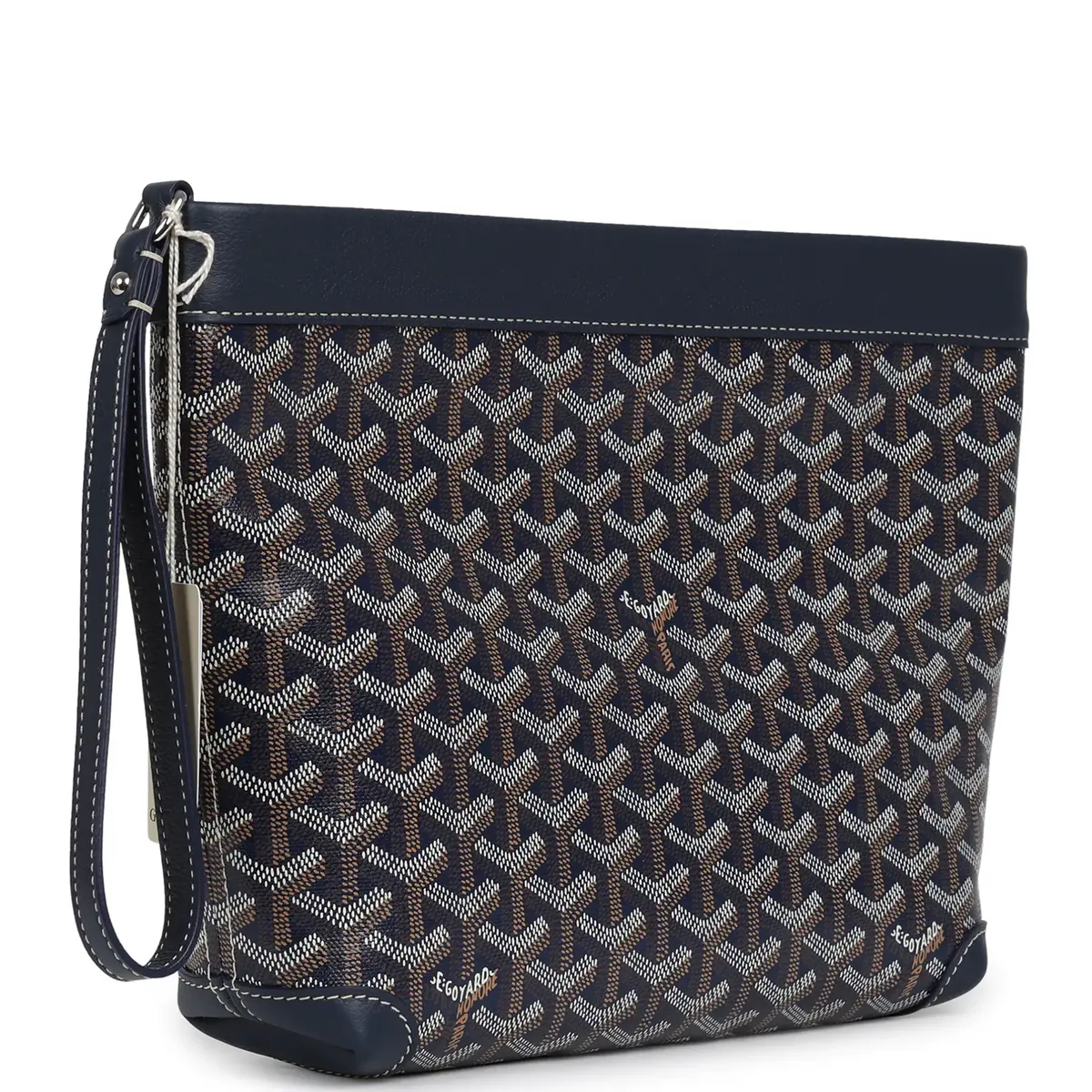 goyard Goyard Goyardine Canvas Navy Blue Conti Pouch Palladium Hardware | Thumbnail 2 goyard Goyard Goyardine Canvas Navy Blue Conti Pouch Palladium Hardware | Thumbnail 2