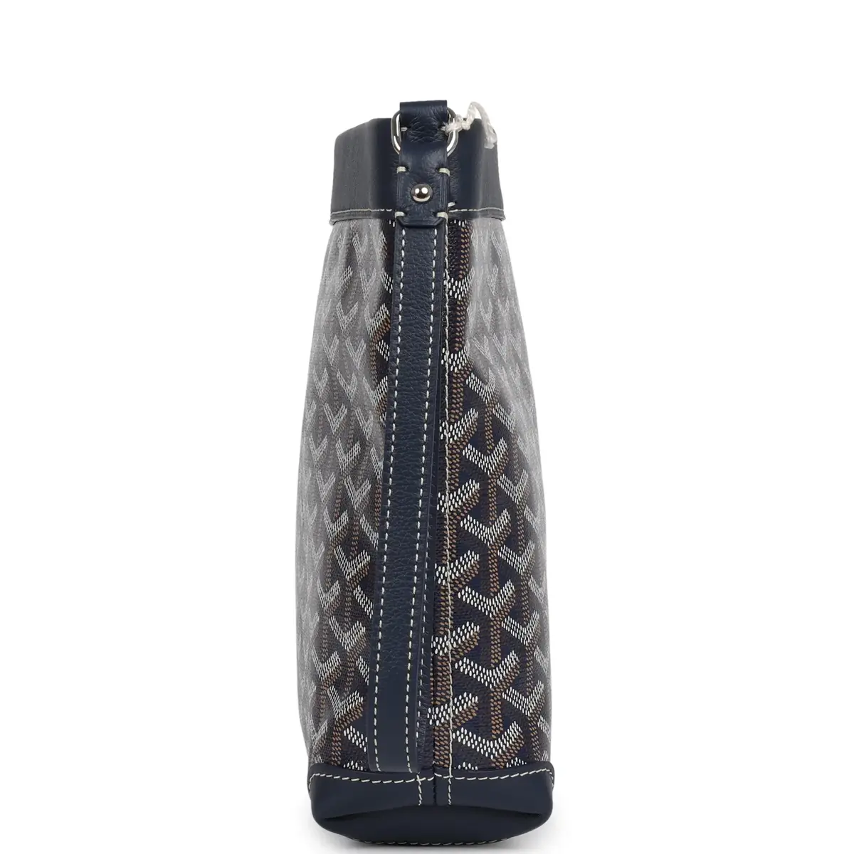 goyard Goyard Goyardine Canvas Navy Blue Conti Pouch Palladium Hardware | Thumbnail 3 goyard Goyard Goyardine Canvas Navy Blue Conti Pouch Palladium Hardware | Thumbnail 3