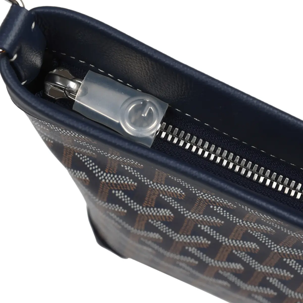 goyard Goyard Goyardine Canvas Navy Blue Conti Pouch Palladium Hardware | Thumbnail 8 goyard Goyard Goyardine Canvas Navy Blue Conti Pouch Palladium Hardware | Thumbnail 8