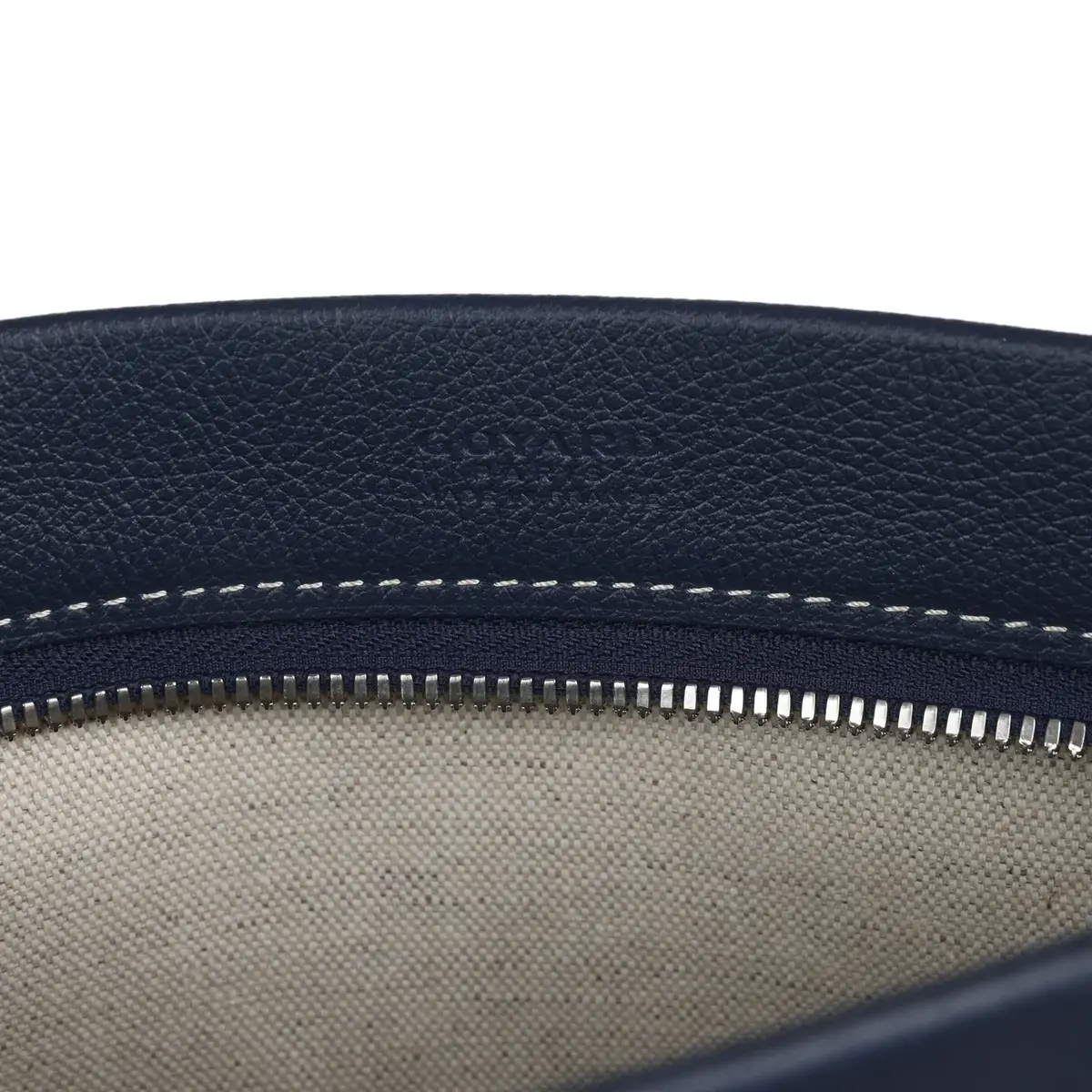 goyard Goyard Goyardine Canvas Navy Blue Conti Pouch Palladium Hardware | Thumbnail 9 goyard Goyard Goyardine Canvas Navy Blue Conti Pouch Palladium Hardware | Thumbnail 9