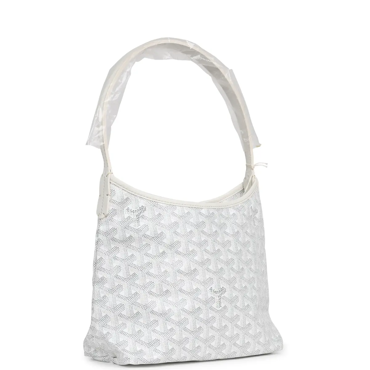 goyard Goyard Goyardine White Boheme Mini Hobo Bag Palladium Hardware | Thumbnail 2 goyard Goyard Goyardine White Boheme Mini Hobo Bag Palladium Hardware | Thumbnail 2