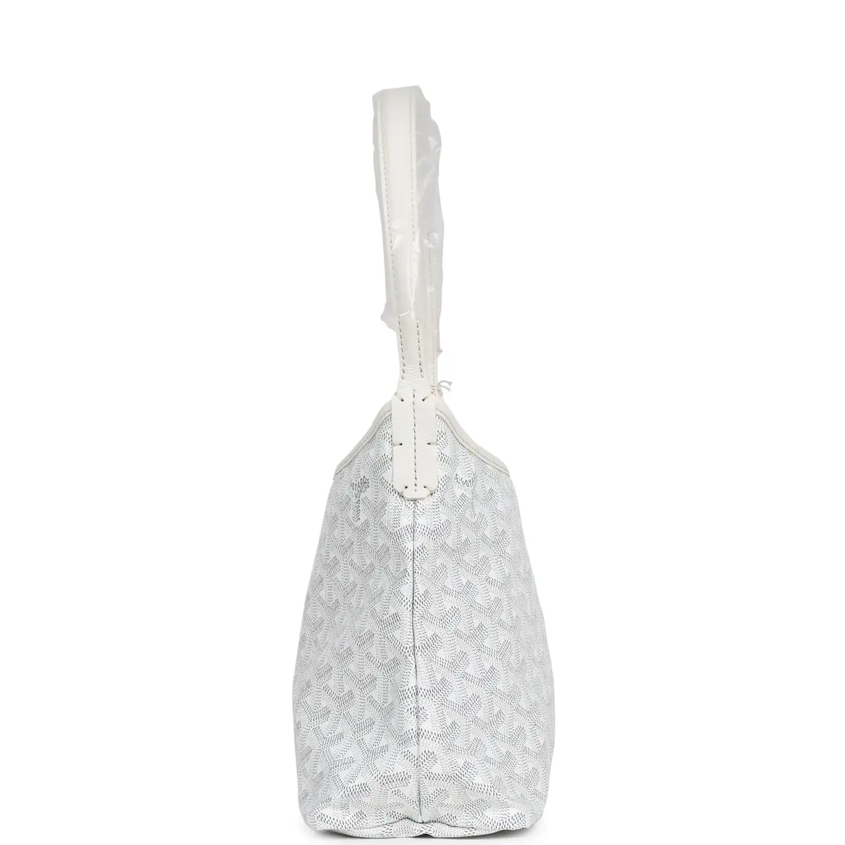 goyard Goyard Goyardine White Boheme Mini Hobo Bag Palladium Hardware | Thumbnail 3 goyard Goyard Goyardine White Boheme Mini Hobo Bag Palladium Hardware | Thumbnail 3