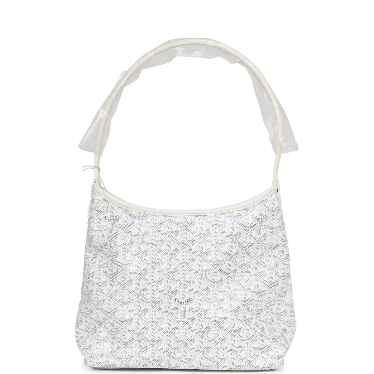 goyard Goyard Goyardine White Boheme Mini Hobo Bag Palladium Hardware | Thumbnail 4 goyard Goyard Goyardine White Boheme Mini Hobo Bag Palladium Hardware | Thumbnail 4