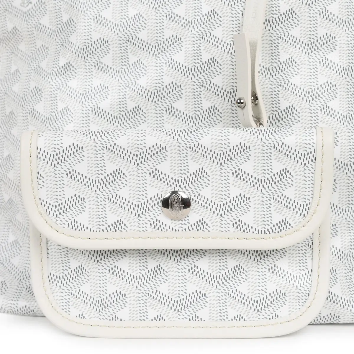 goyard Goyard Goyardine White Boheme Mini Hobo Bag Palladium Hardware | Thumbnail 7 goyard Goyard Goyardine White Boheme Mini Hobo Bag Palladium Hardware | Thumbnail 7