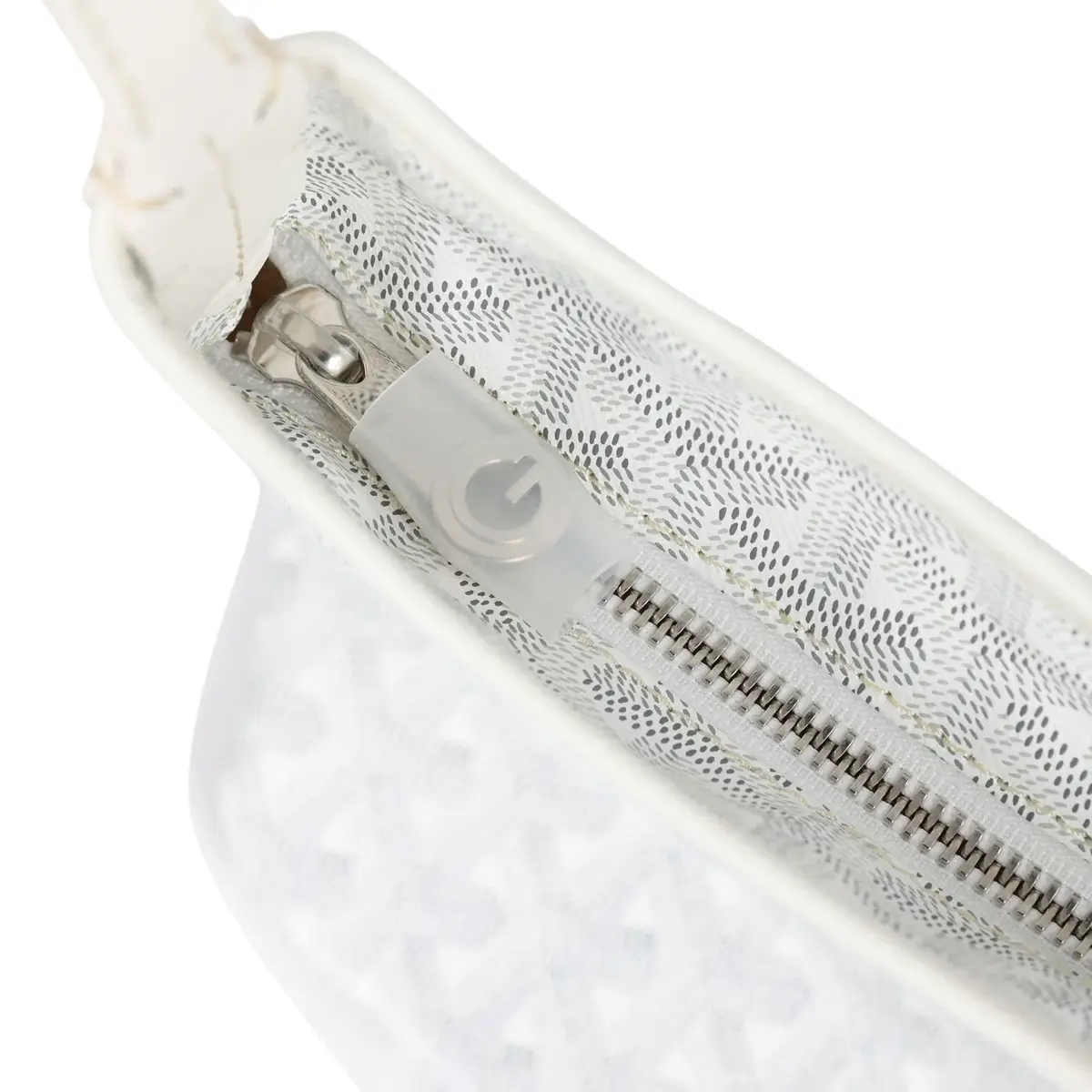 goyard Goyard Goyardine White Boheme Mini Hobo Bag Palladium Hardware | Thumbnail 8 goyard Goyard Goyardine White Boheme Mini Hobo Bag Palladium Hardware | Thumbnail 8