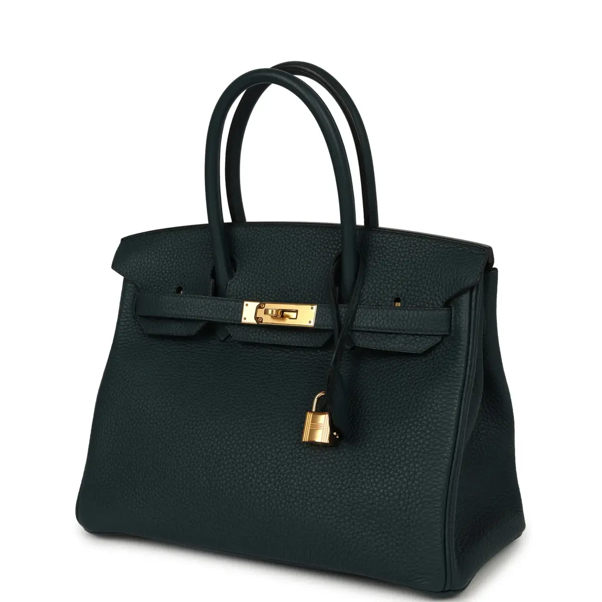 HERMÈS Hermes Birkin 30 Vert Cypress Clemence Gold Hardware | Thumbnail 5 HERMÈS Hermes Birkin 30 Vert Cypress Clemence Gold Hardware | Thumbnail 5