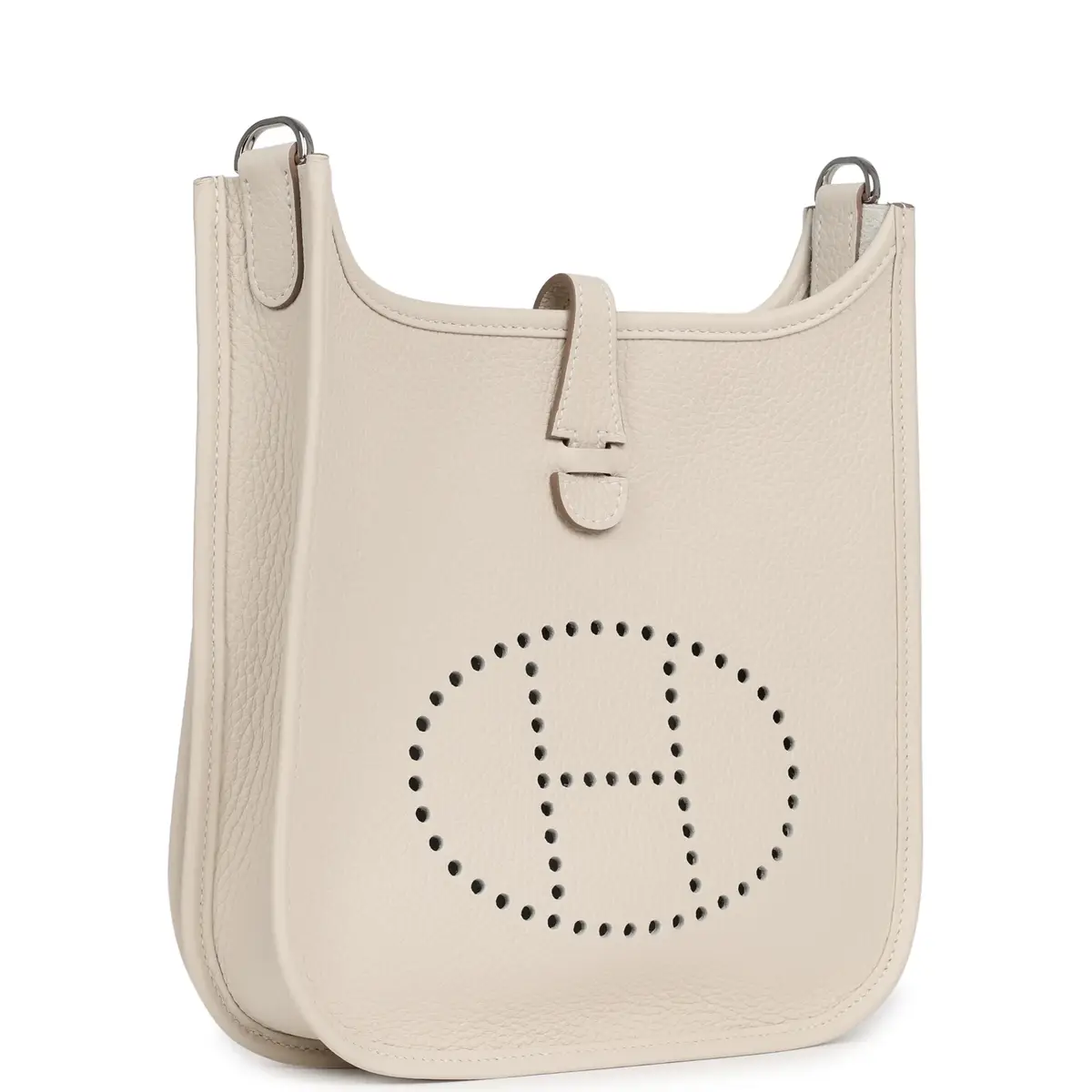 HERMÈS Hermes Evelyne 23 Craie Clemence Palladium Hardware | Thumbnail 2 HERMÈS Hermes Evelyne 23 Craie Clemence Palladium Hardware | Thumbnail 2