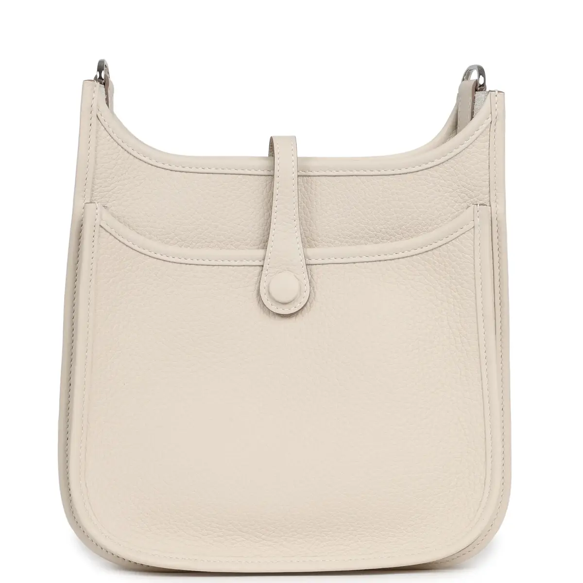 HERMÈS Hermes Evelyne 23 Craie Clemence Palladium Hardware | Thumbnail 4 HERMÈS Hermes Evelyne 23 Craie Clemence Palladium Hardware | Thumbnail 4