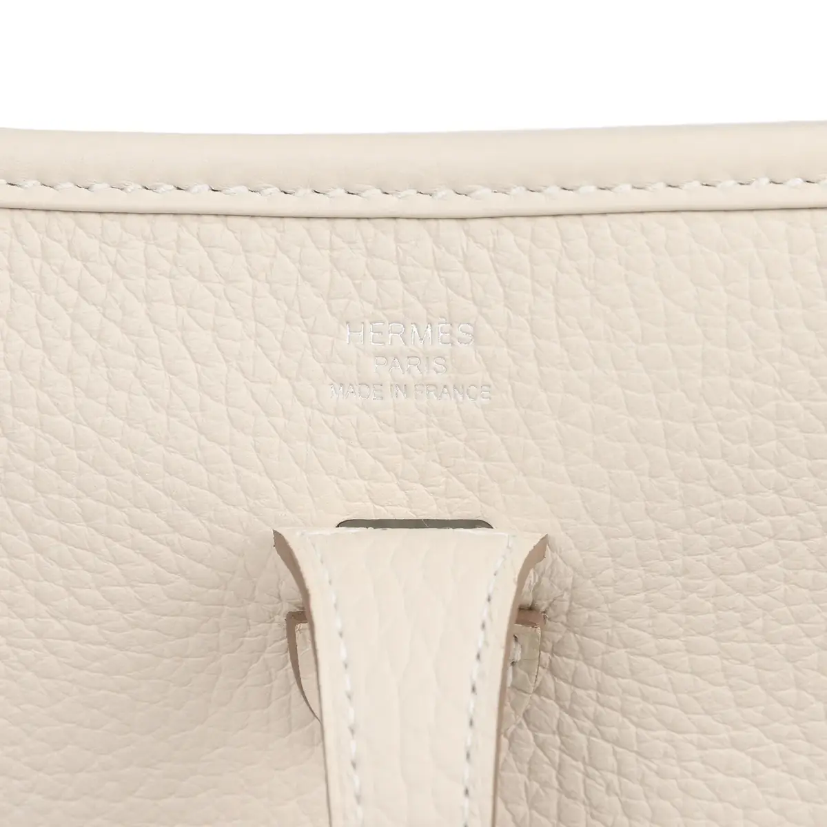 HERMÈS Hermes Evelyne 23 Craie Clemence Palladium Hardware | Thumbnail 7 HERMÈS Hermes Evelyne 23 Craie Clemence Palladium Hardware | Thumbnail 7