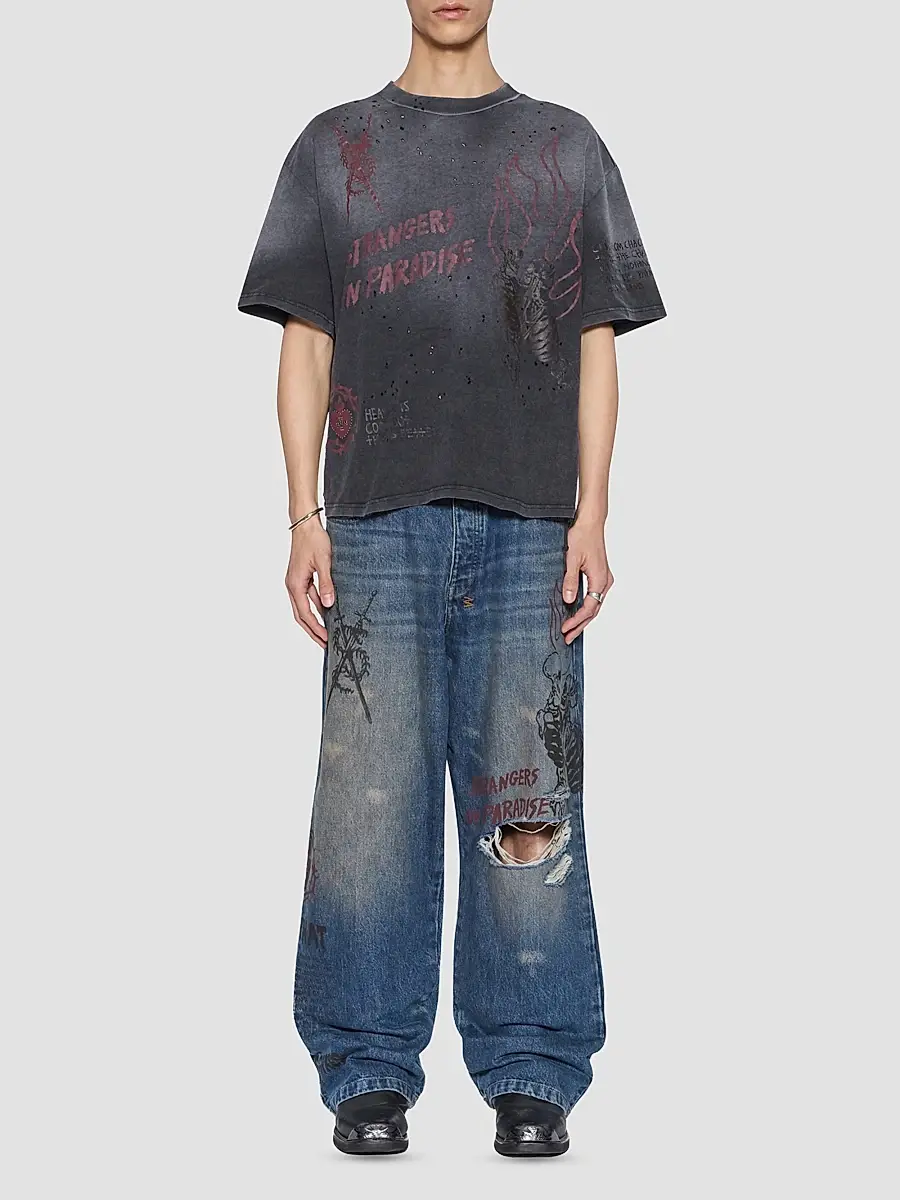 Ksubi Men's Cotton Drop-Shoulder T-Shirt | Thumbnail 2 Ksubi Men's Cotton Drop-Shoulder T-Shirt | Thumbnail 2