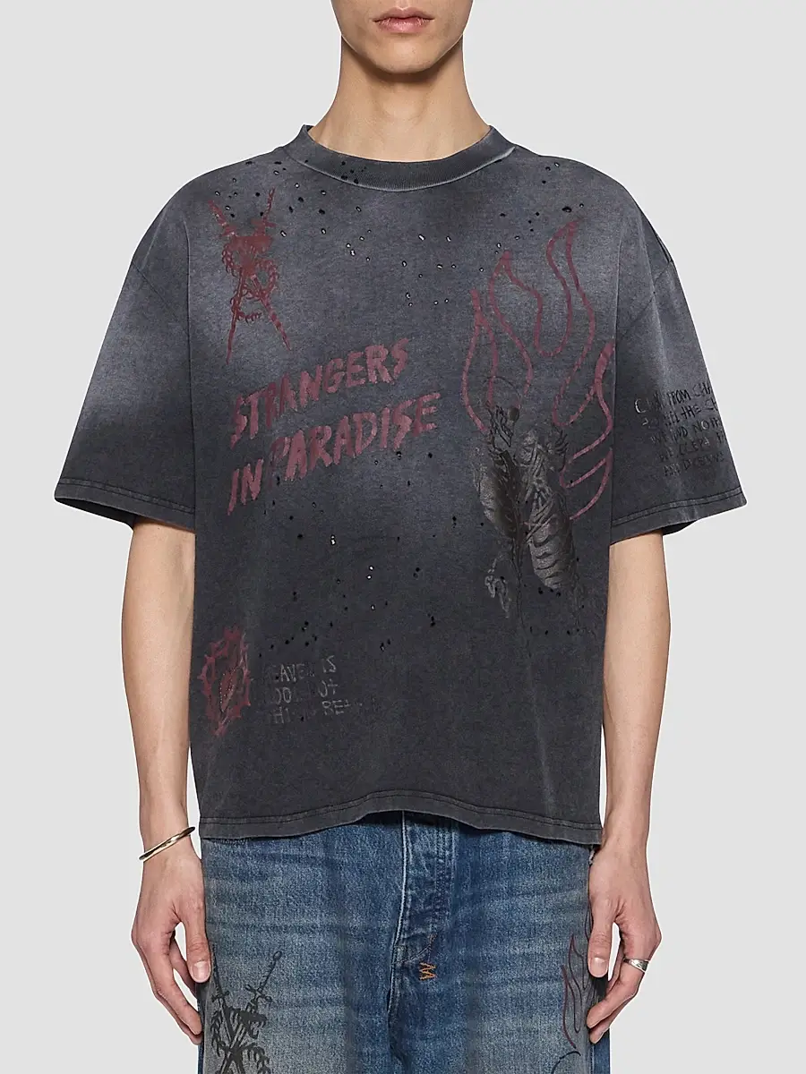Ksubi Men's Cotton Drop-Shoulder T-Shirt | Thumbnail 4 Ksubi Men's Cotton Drop-Shoulder T-Shirt | Thumbnail 4
