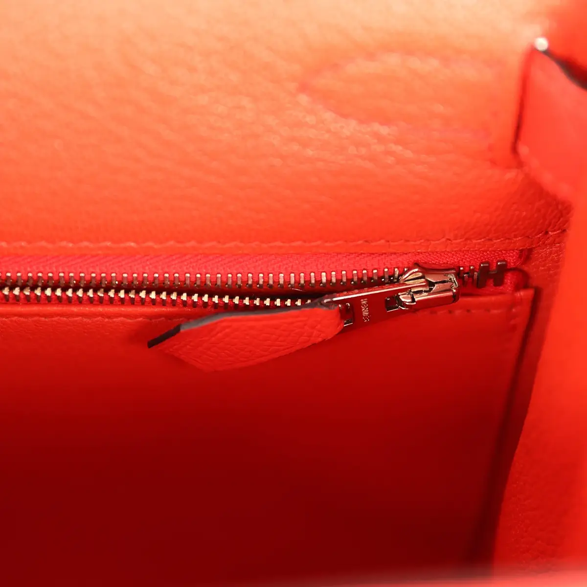 HERMÈS Hermes Kellygraphie Kelly Sellier 28 "Lettre M" Capucine, Bleu Obscur, Jaune Ambre Epsom, Sombrero, Chevre Mysore Palladium Hardware | Thumbnail 9 HERMÈS Hermes Kellygraphie Kelly Sellier 28 "Lettre M" Capucine, Bleu Obscur, Jaune Ambre Epsom, Sombrero, Chevre Mysore Palladium Hardware | Thumbnail 9