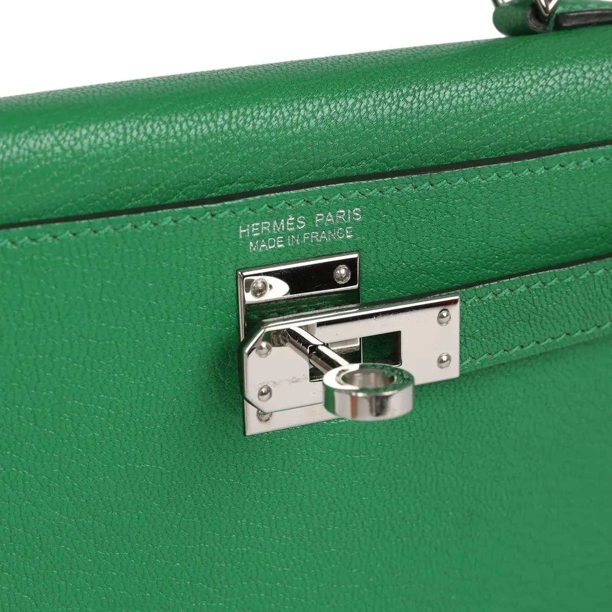 HERMÈS Pre-owned Hermes Kelly Sellier 20 Bambou Chevre Mysore Palladium Hardware | Thumbnail 7