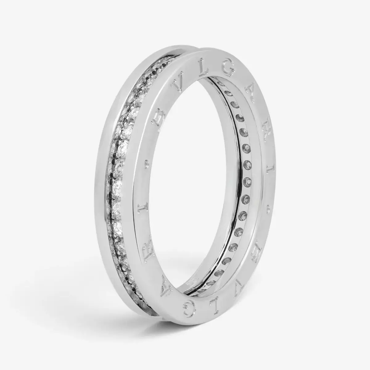 BVLGARI Bulgari B.zero1 18K White Gold Diamond Band Ring Sz. 11.25 by The Solist | Thumbnail 2 BVLGARI Bulgari B.zero1 18K White Gold Diamond Band Ring Sz. 11.25 by The Solist | Thumbnail 2