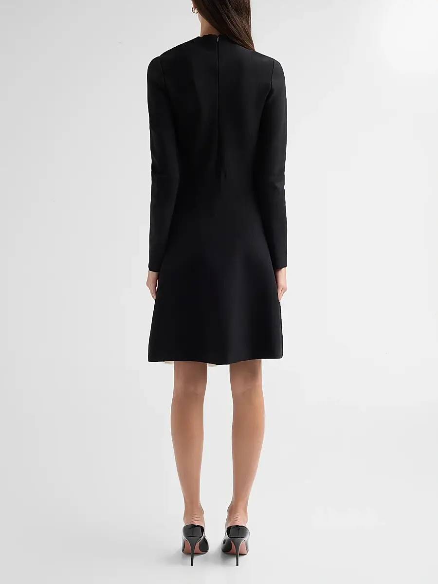 Lela Rose Women's Floral Velvet Jacquard Knit Dress | Thumbnail 3 Lela Rose Women's Floral Velvet Jacquard Knit Dress | Thumbnail 3