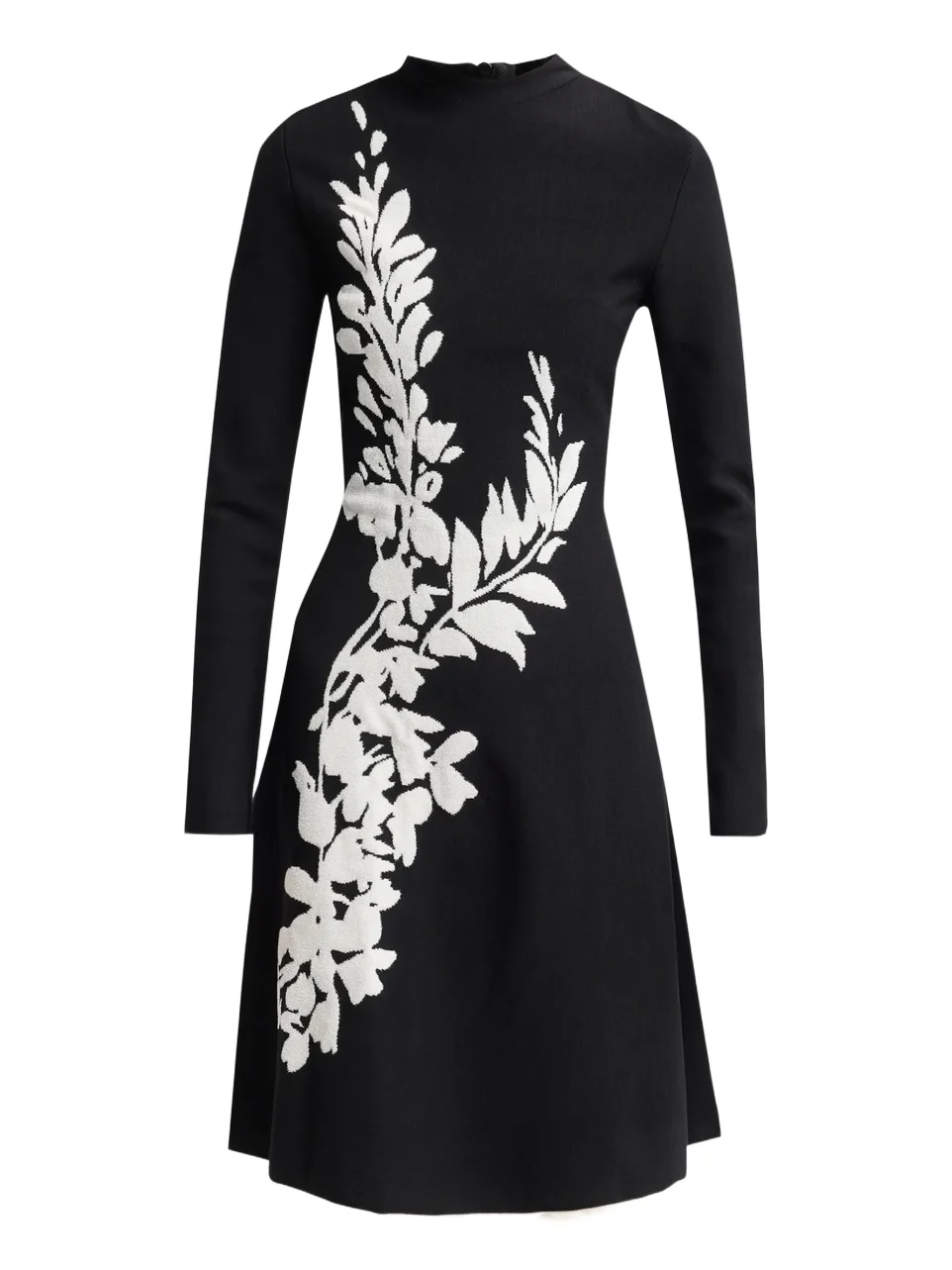 Women's Floral Velvet Jacquard Knit Dress Women's Floral Velvet Jacquard Knit Dress